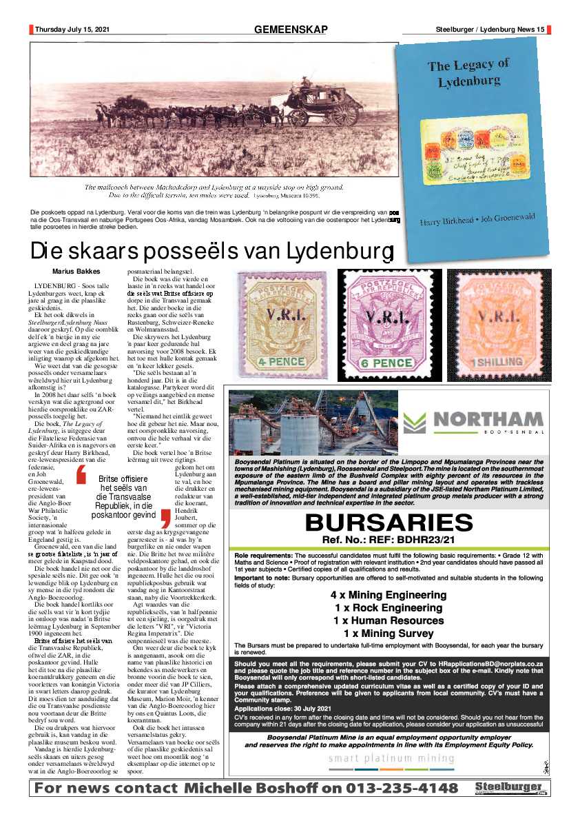 Steelburger news 15 July 2021 page 15