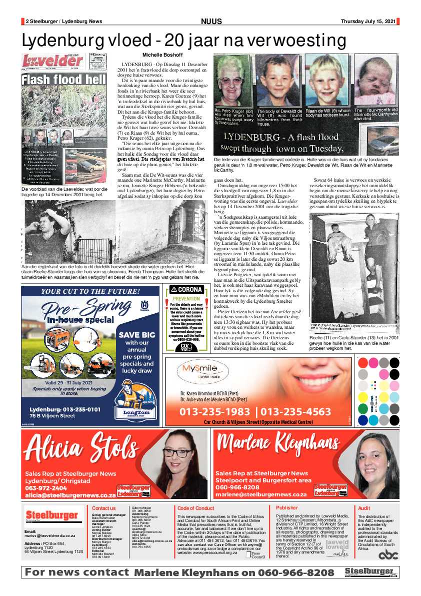 Steelburger news 15 July 2021 page 2