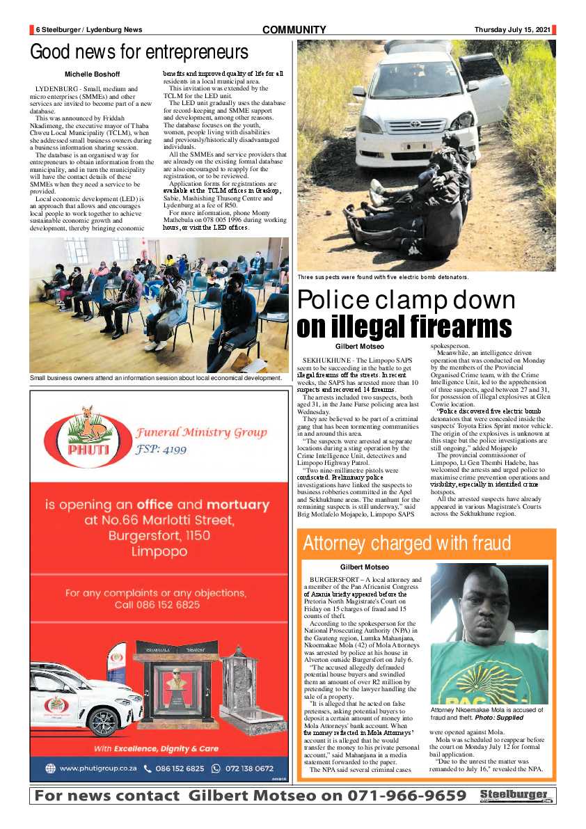 Steelburger news 15 July 2021 page 6