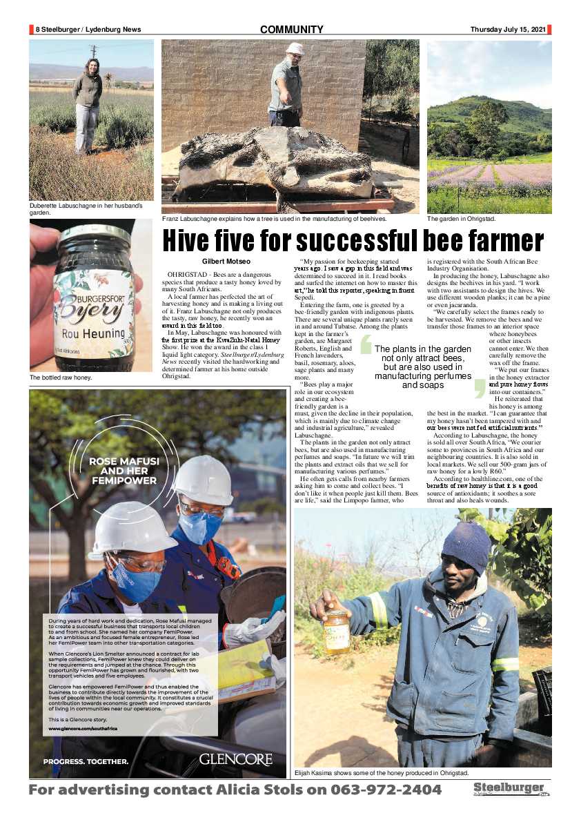 Steelburger news 15 July 2021 page 8