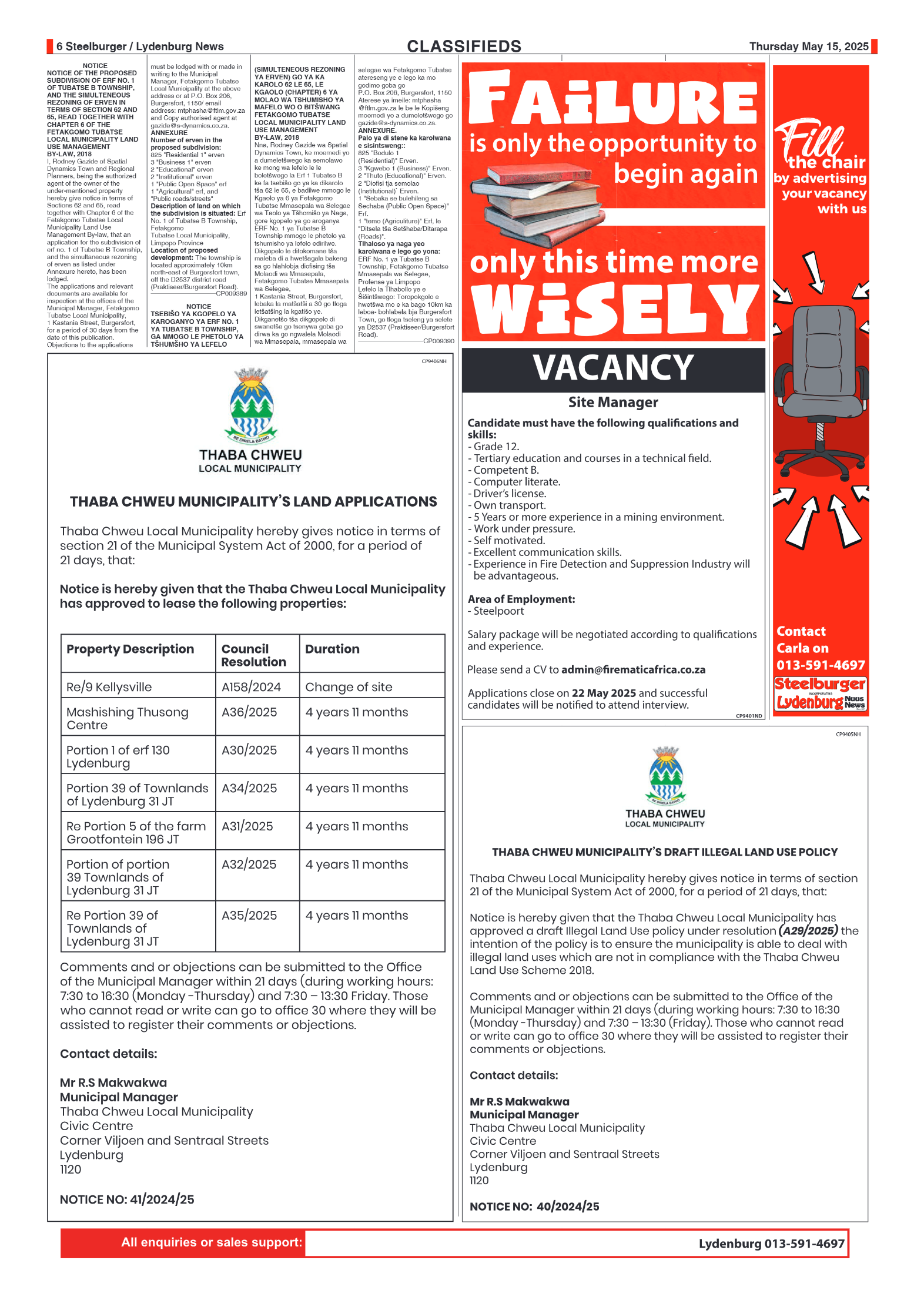 Steelburger News 15 May 2025 page 6