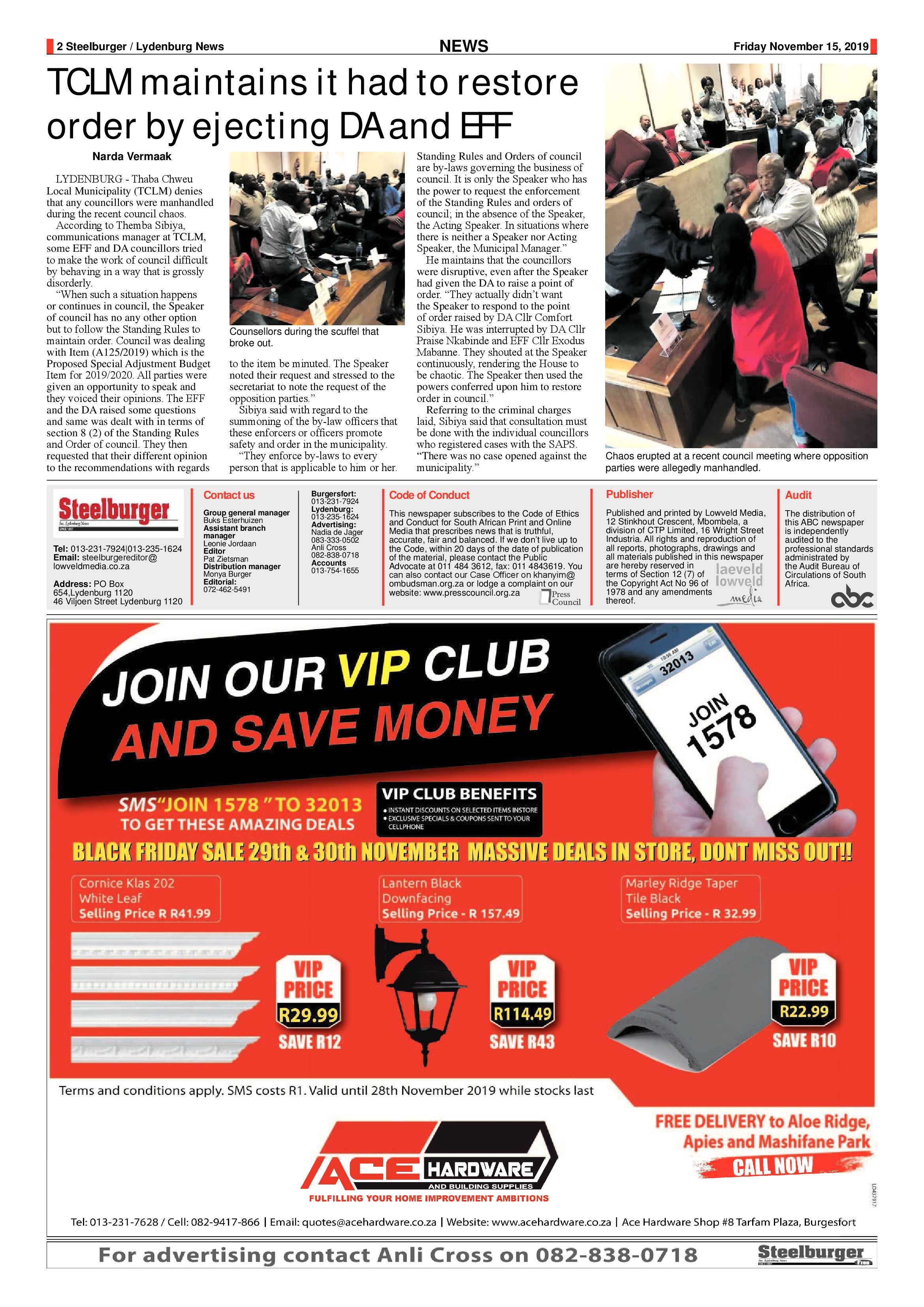 Steelburger News 15 November 2019 page 2