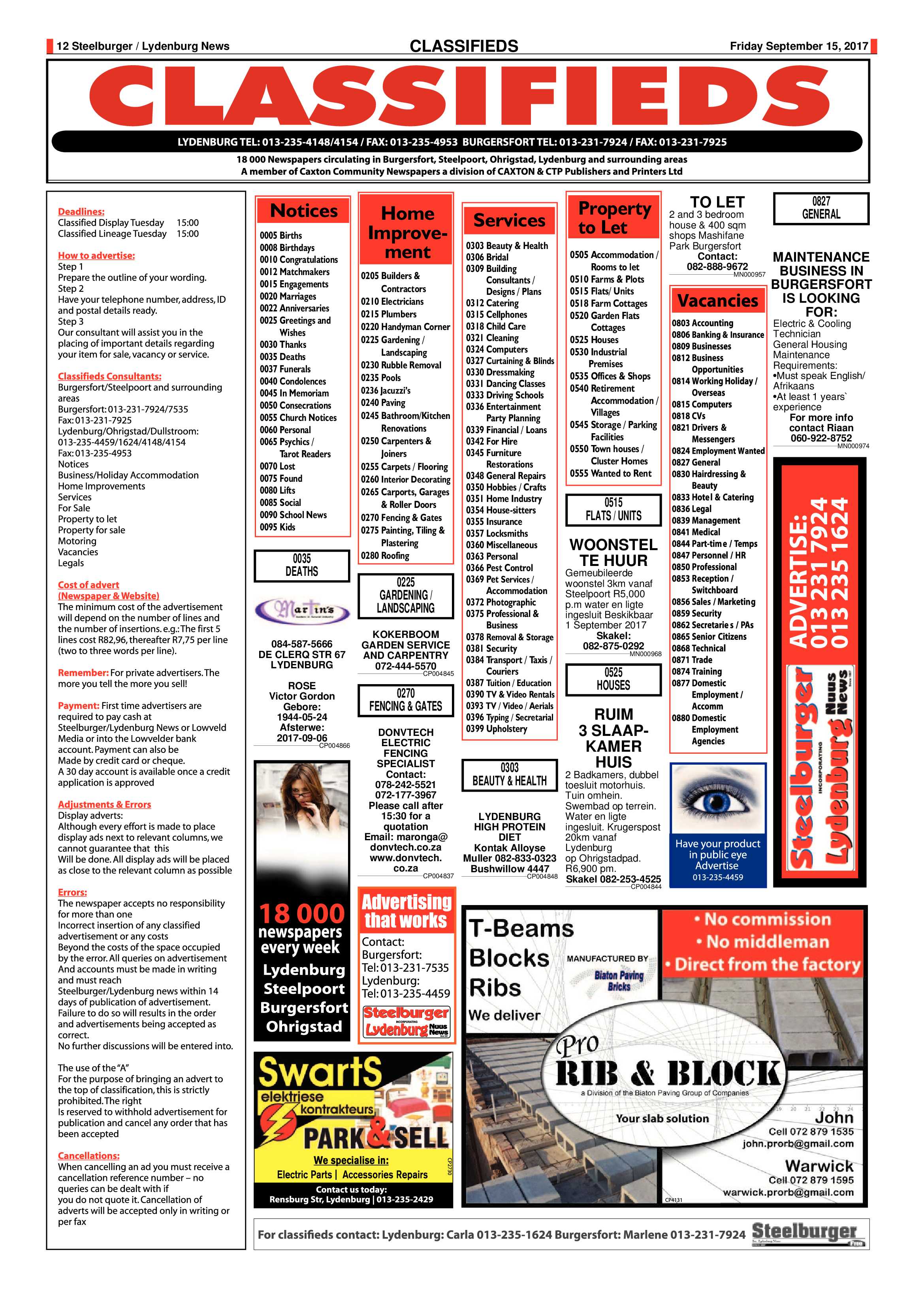Steelburger News 15 September 2017 page 12
