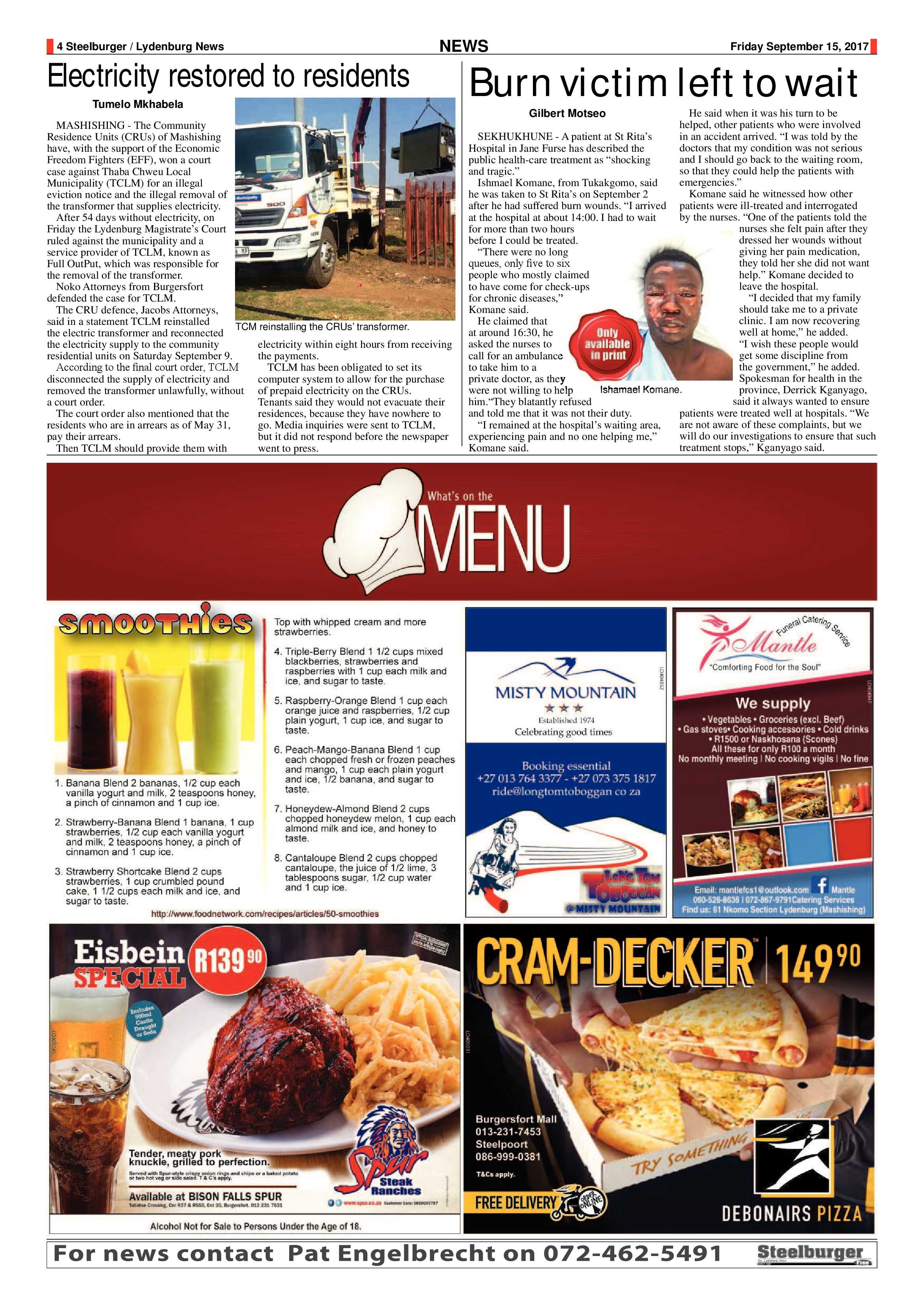 Steelburger News 15 September 2017 page 4