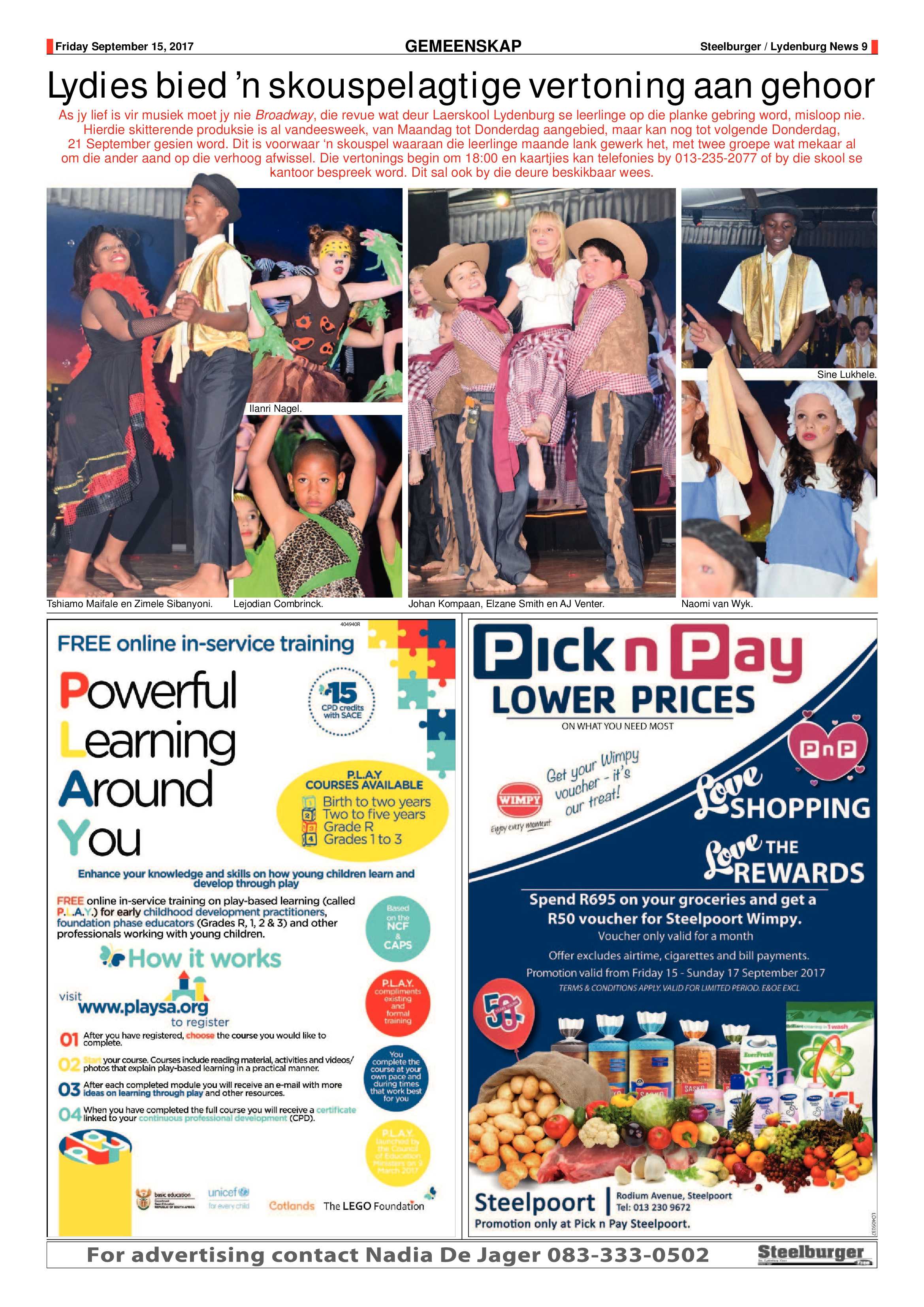 Steelburger News 15 September 2017 page 9