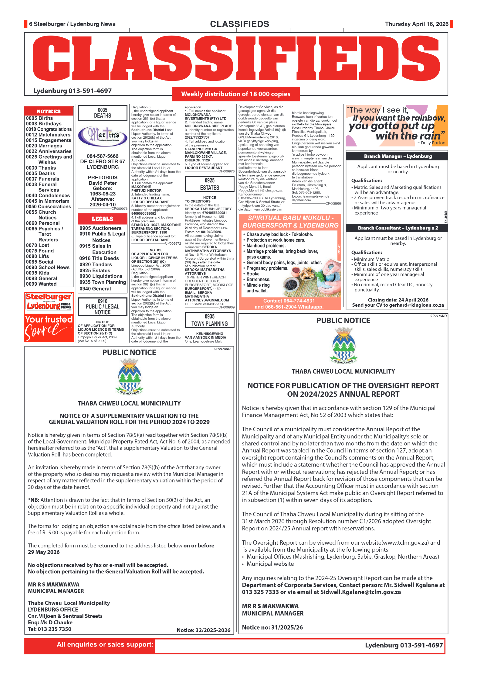 Steelburger News 16 April 2026 page 6