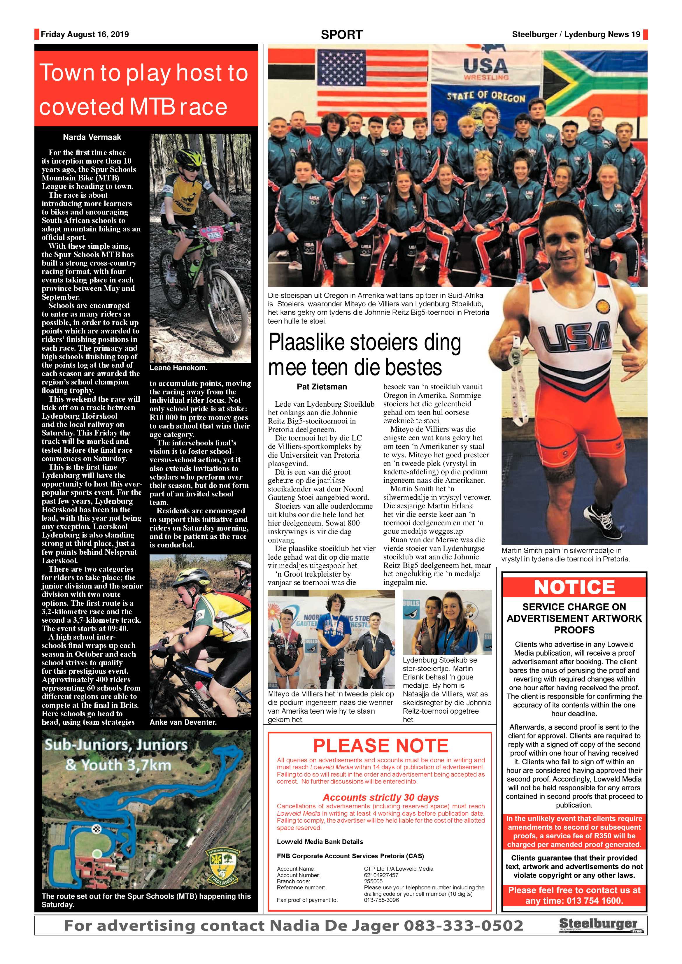Steelburger News 16 August 2019 page 19