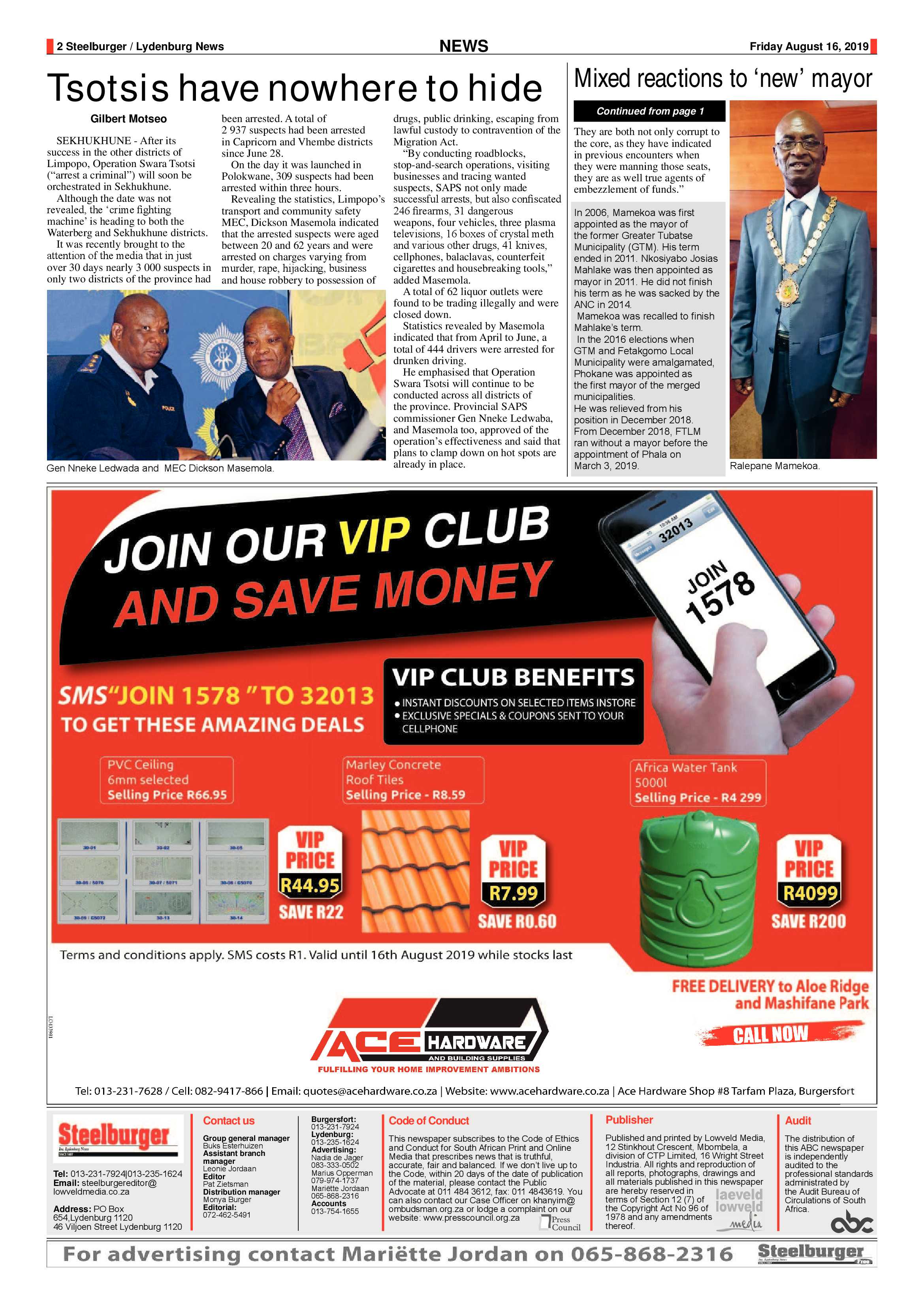 Steelburger News 16 August 2019 page 2