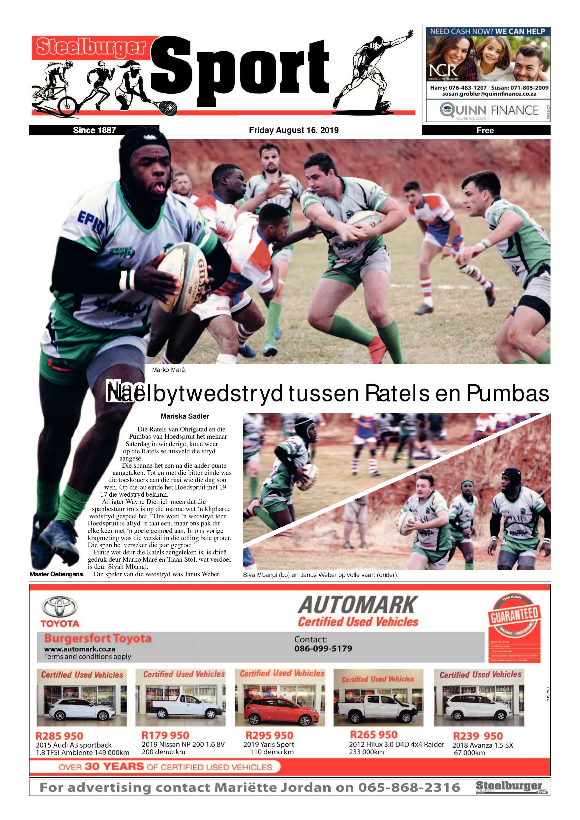 Steelburger News 16 August 2019 page 20