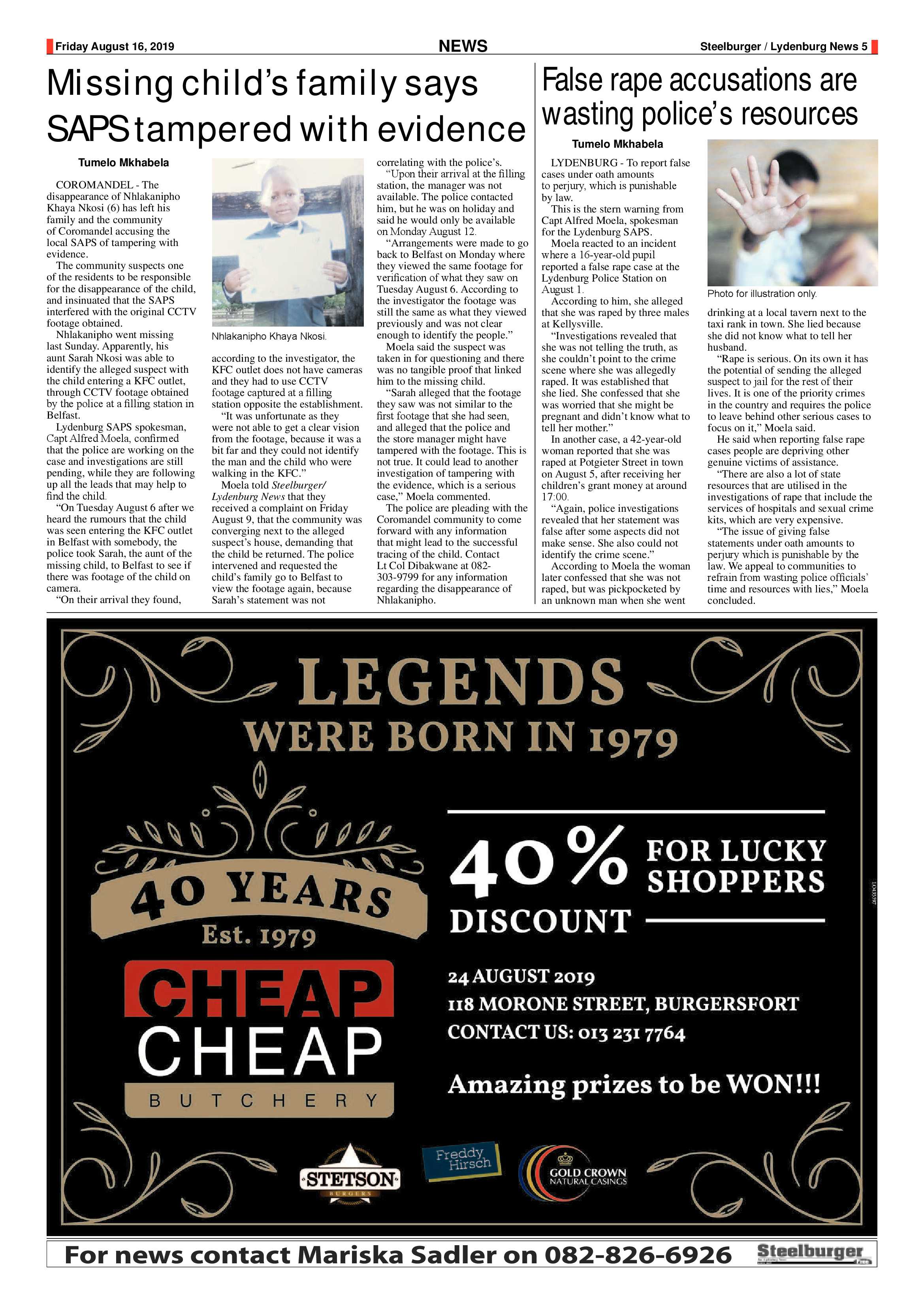 Steelburger News 16 August 2019 page 5