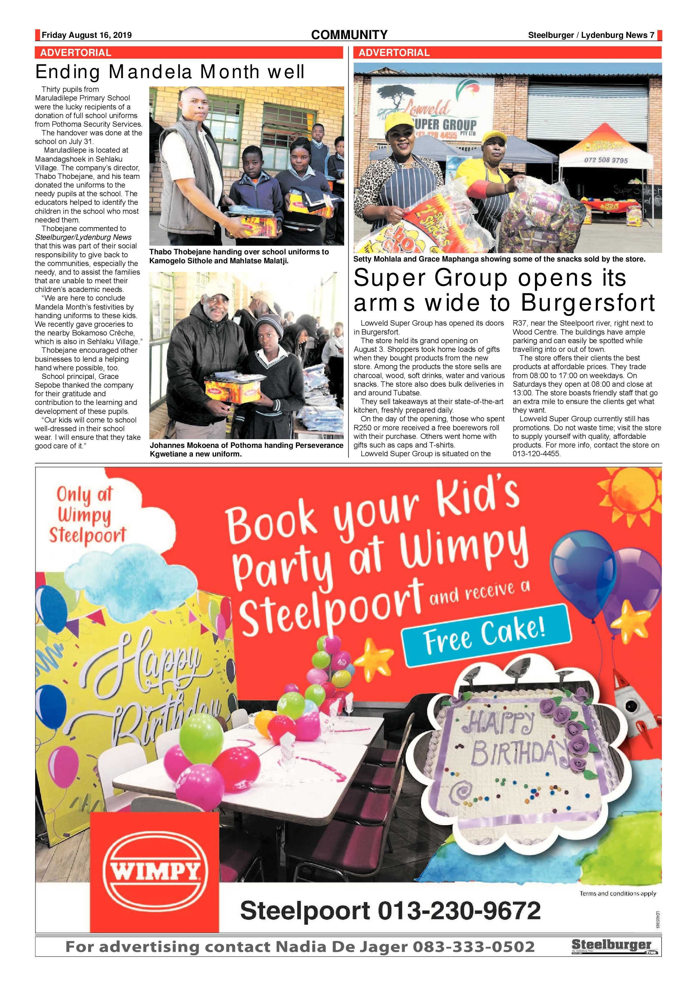 Steelburger News 16 August 2019 page 7