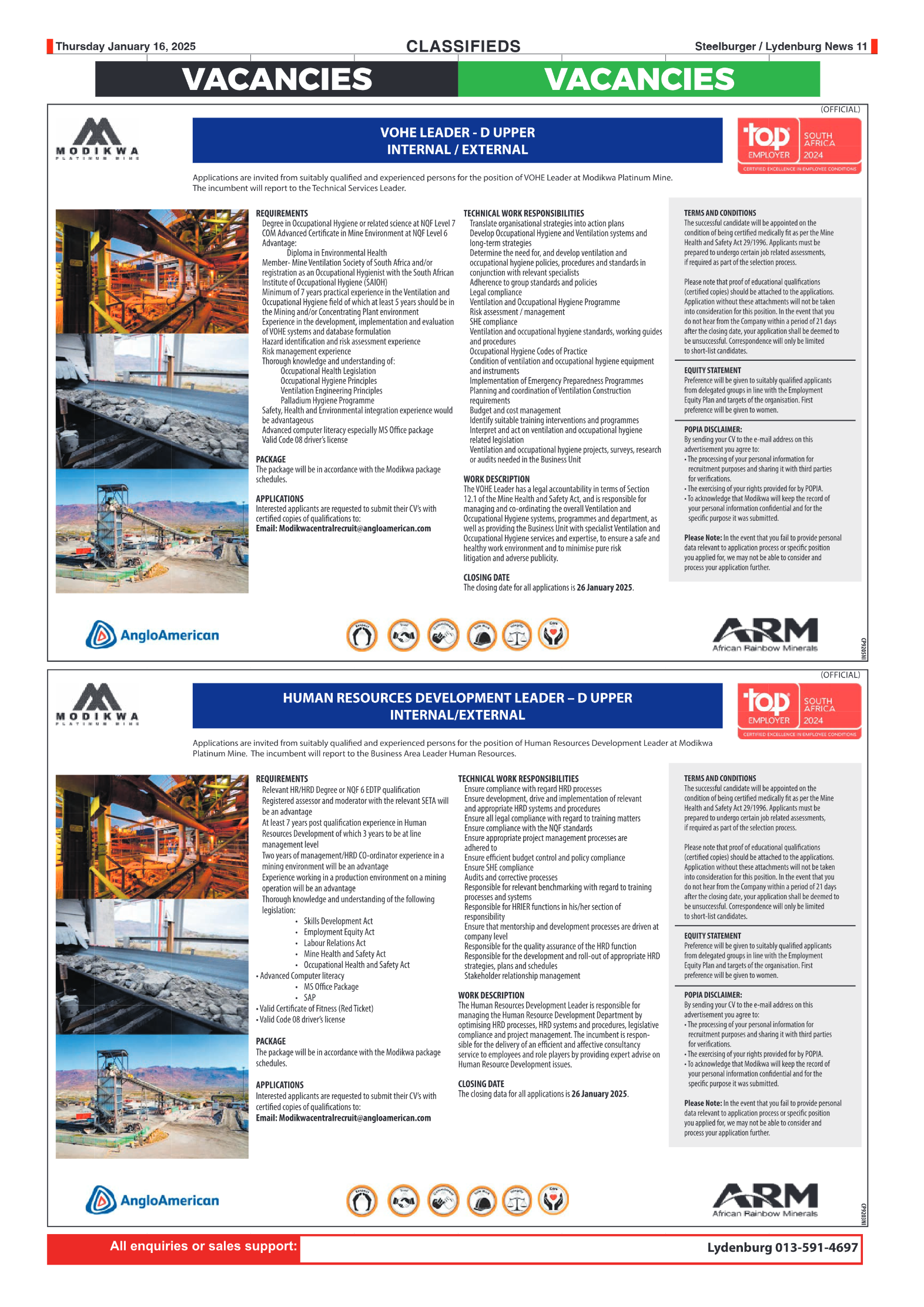 Steelburger News 16 January 2025 page 11