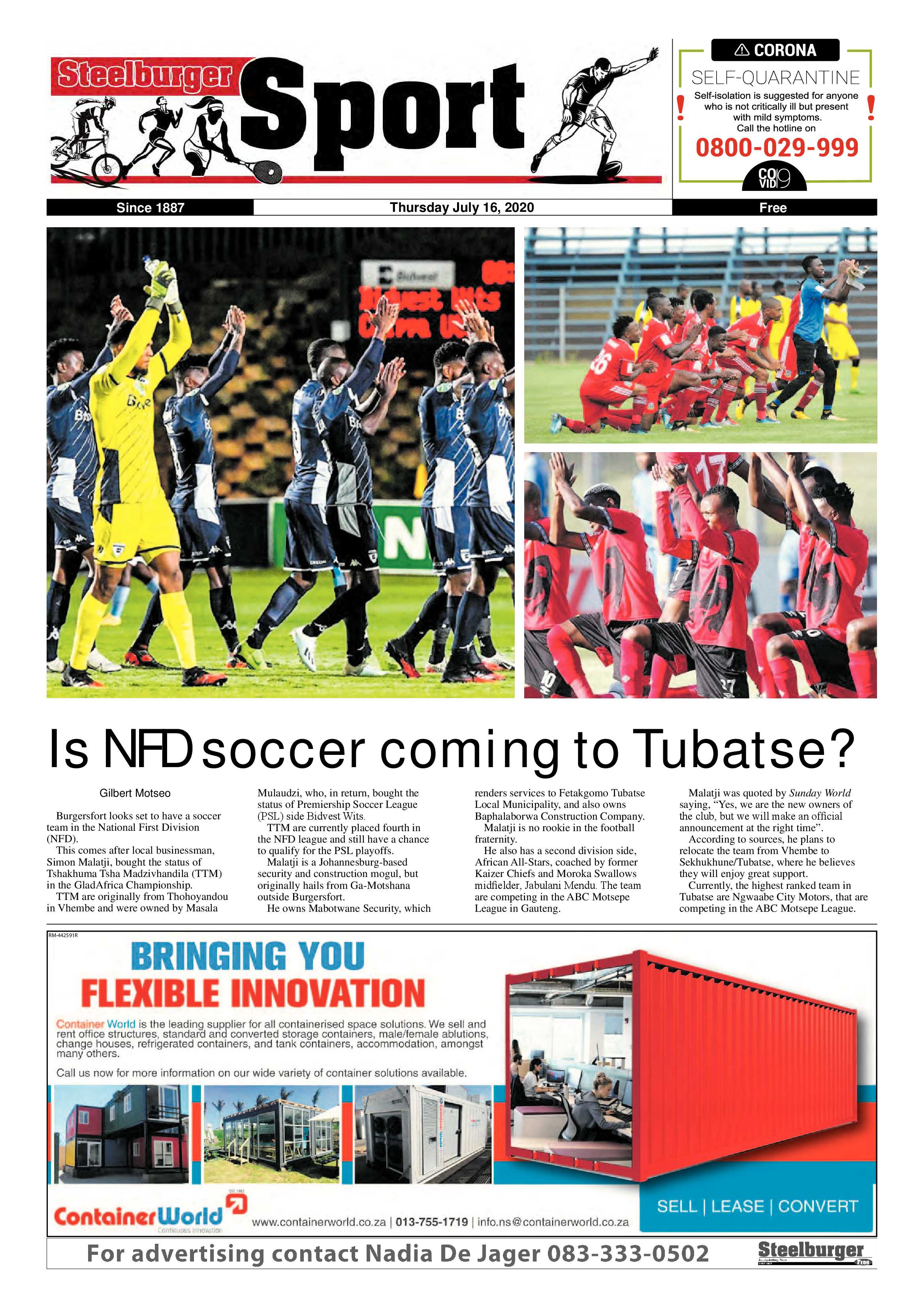 Steelburger News 16 July 2020 page 16