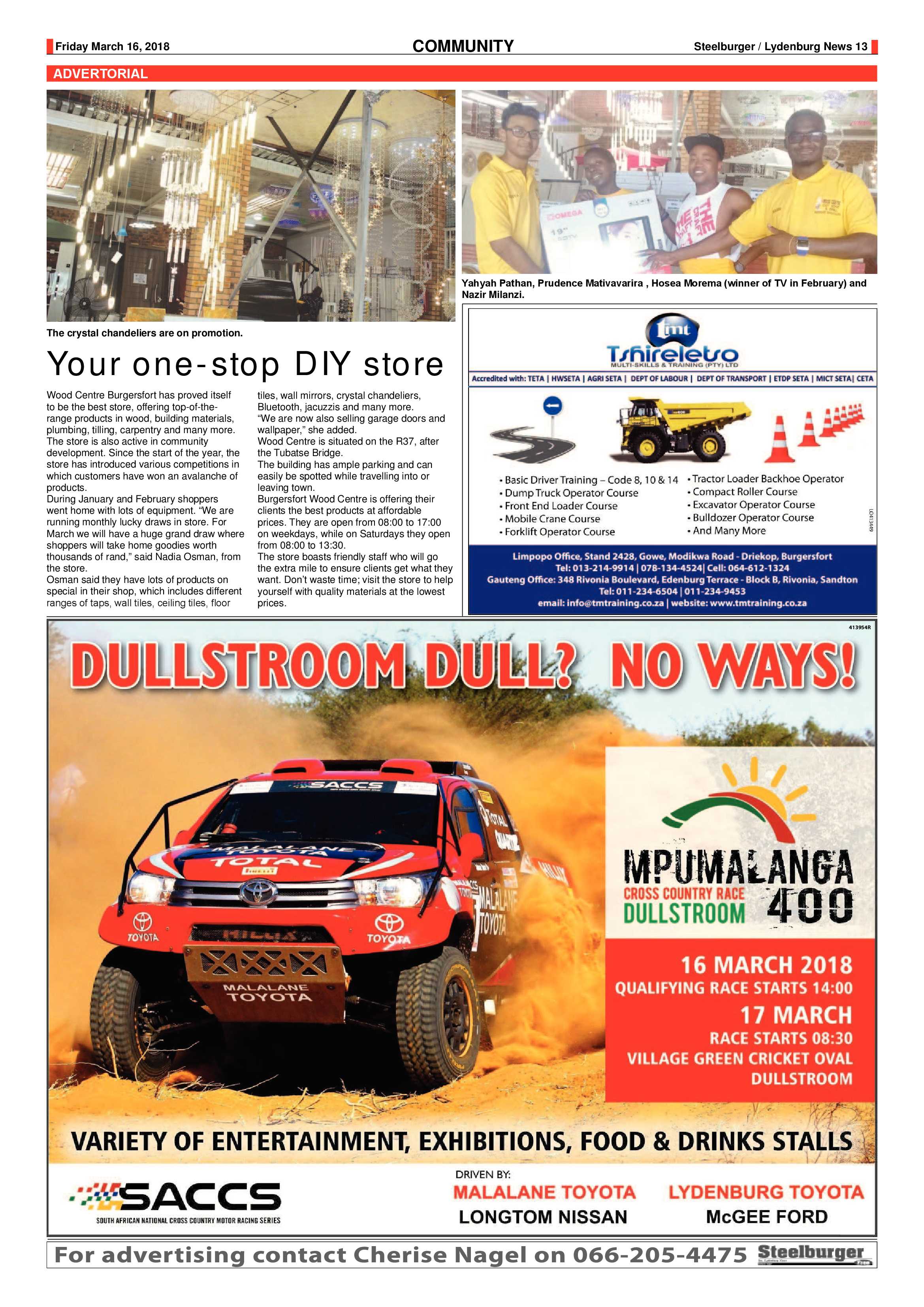 Steelburger News 16 March 2018 page 13