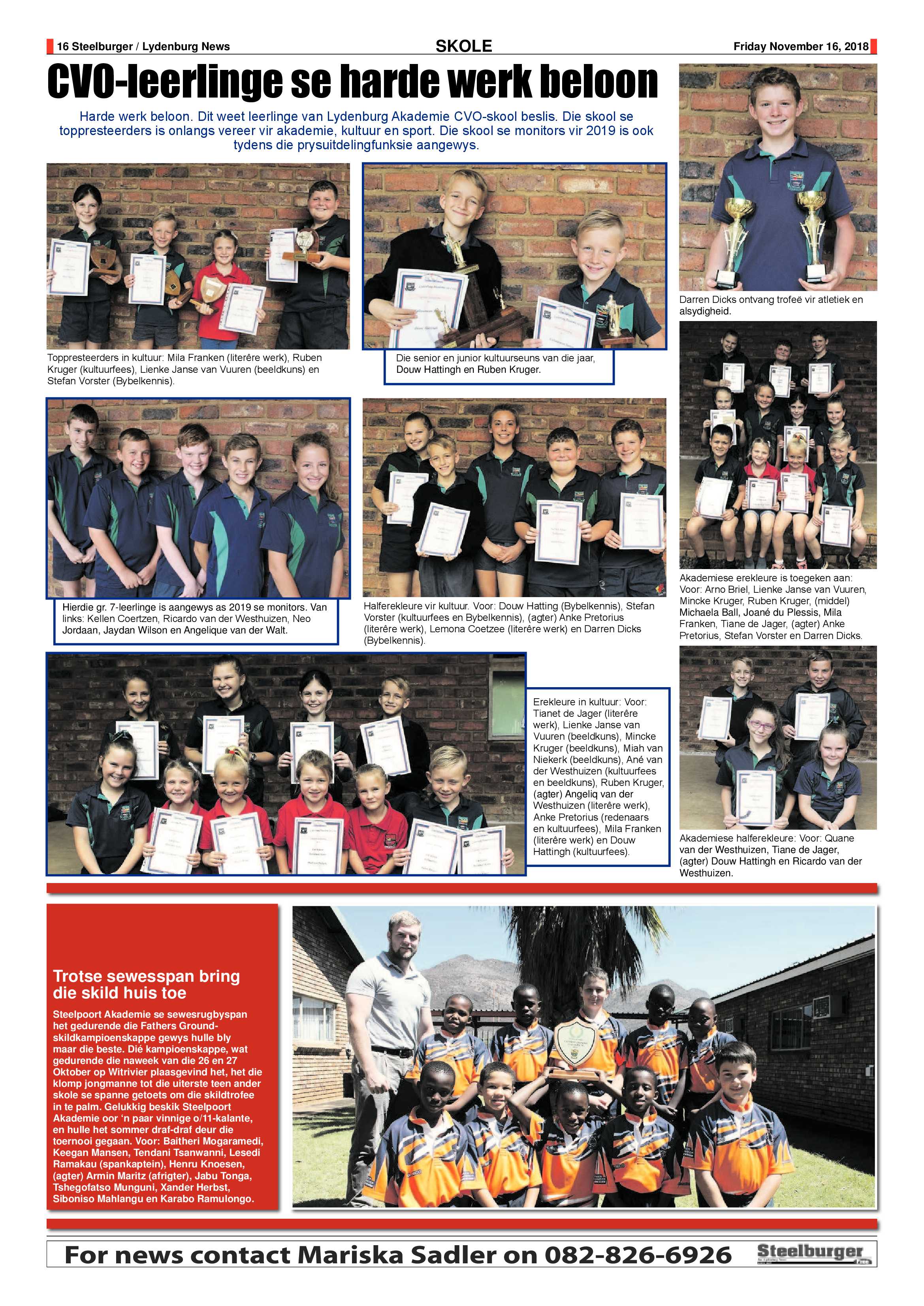 Steelburger News 16 November 2018 page 16
