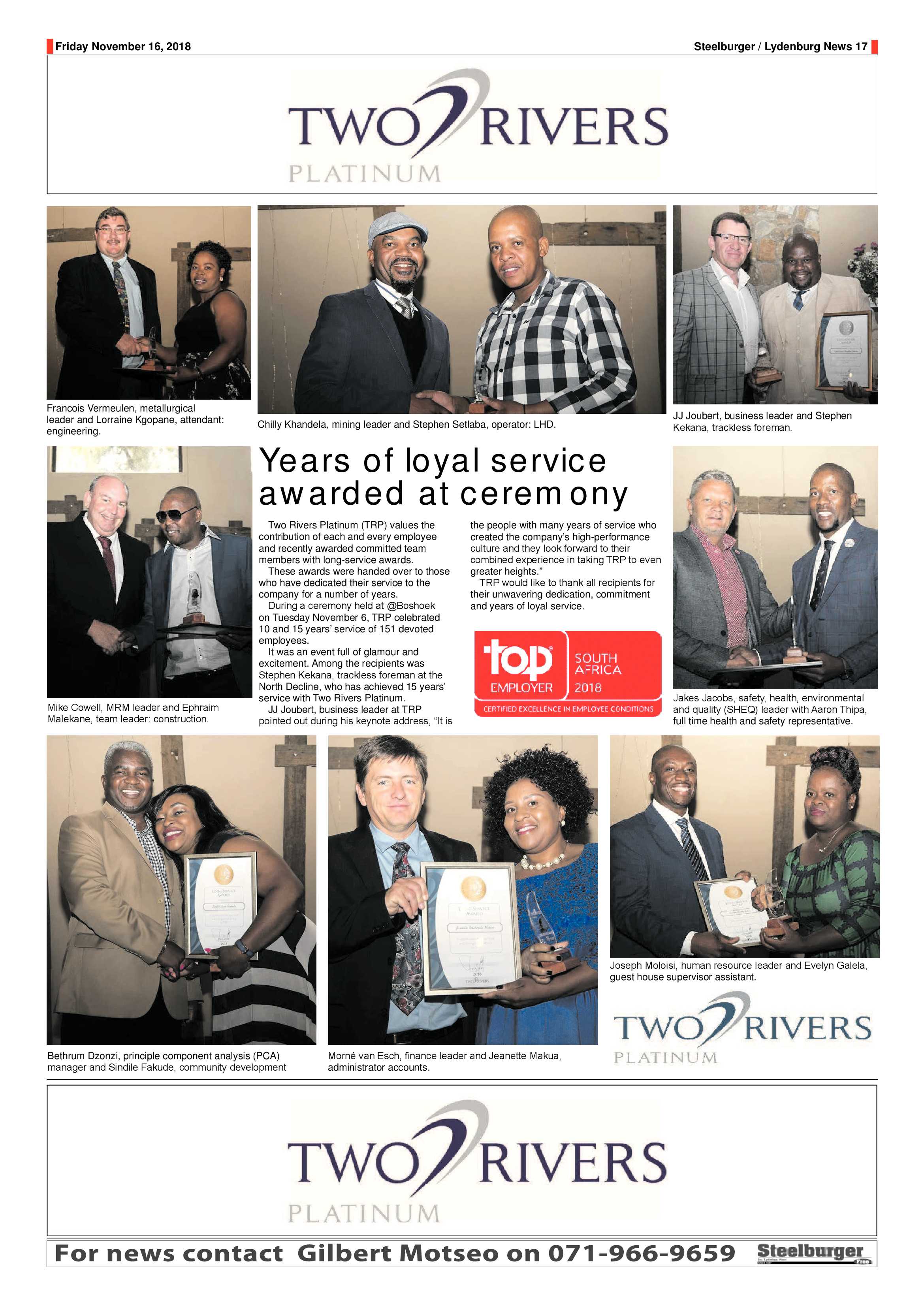 Steelburger News 16 November 2018 page 17