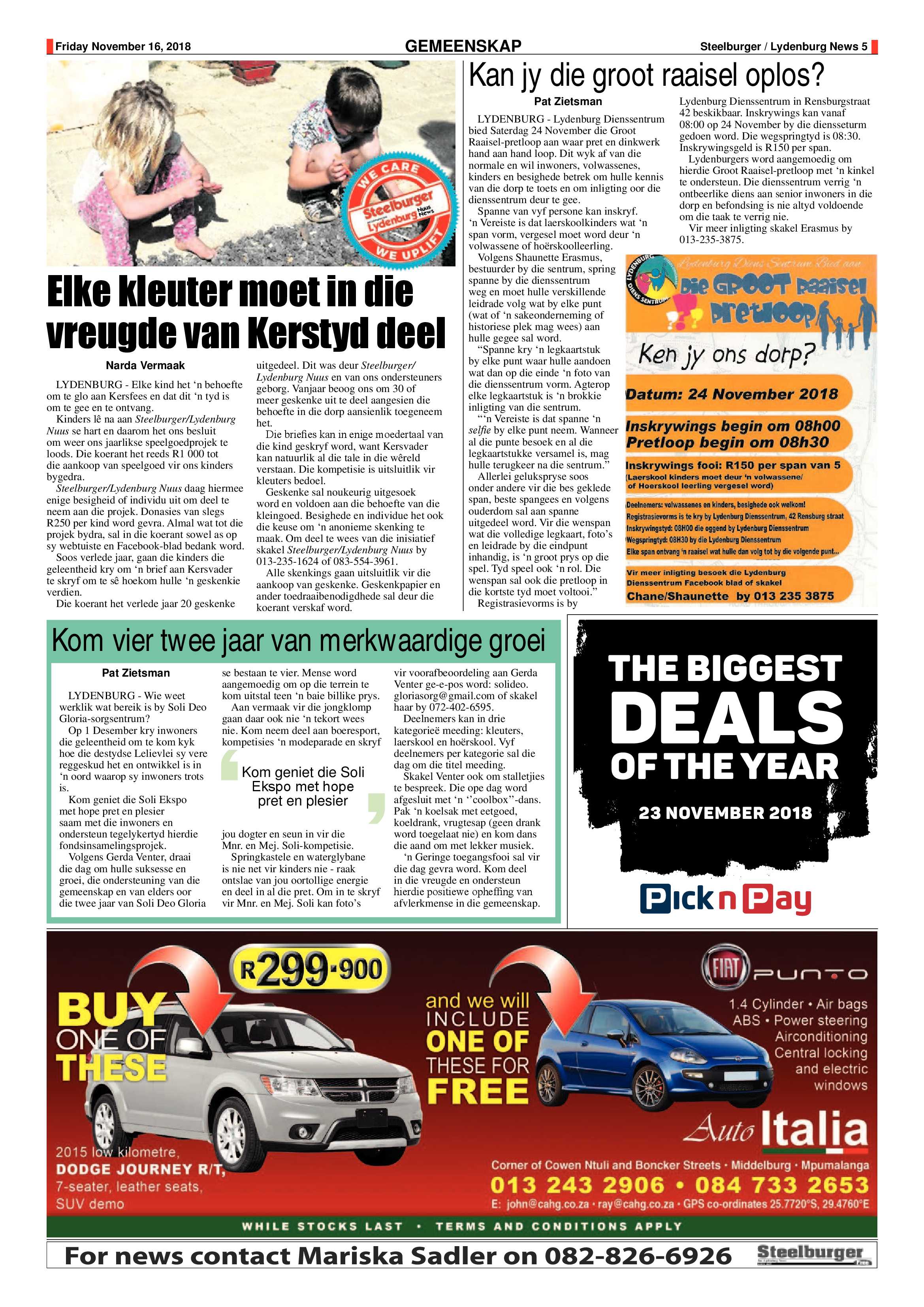 Steelburger News 16 November 2018 page 5