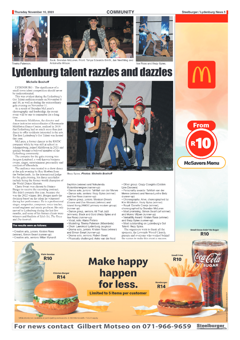 Steelburger News 16 November 2023 page 5