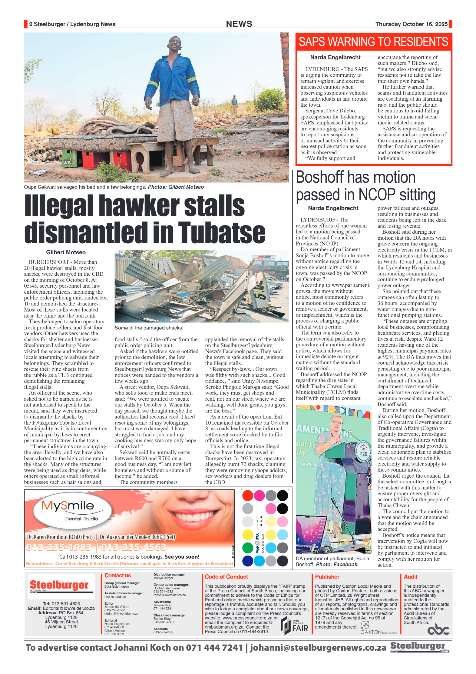 Steelburger News 16 October 2025 page 2