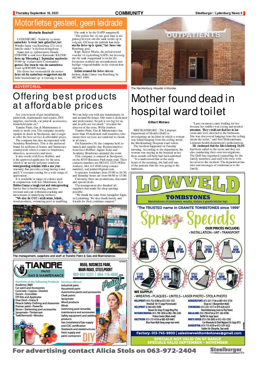 Steelburger News 16 September 2021 page 5