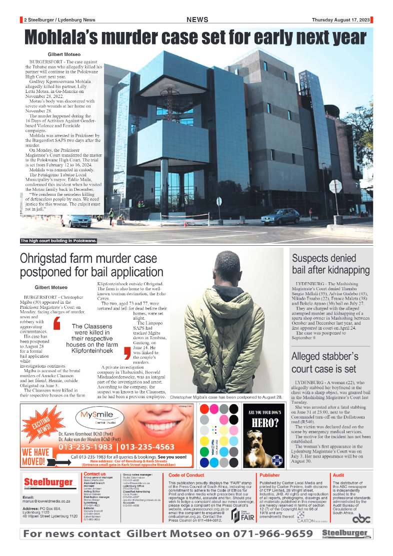 Steelburger News 17 August 2023 page 2