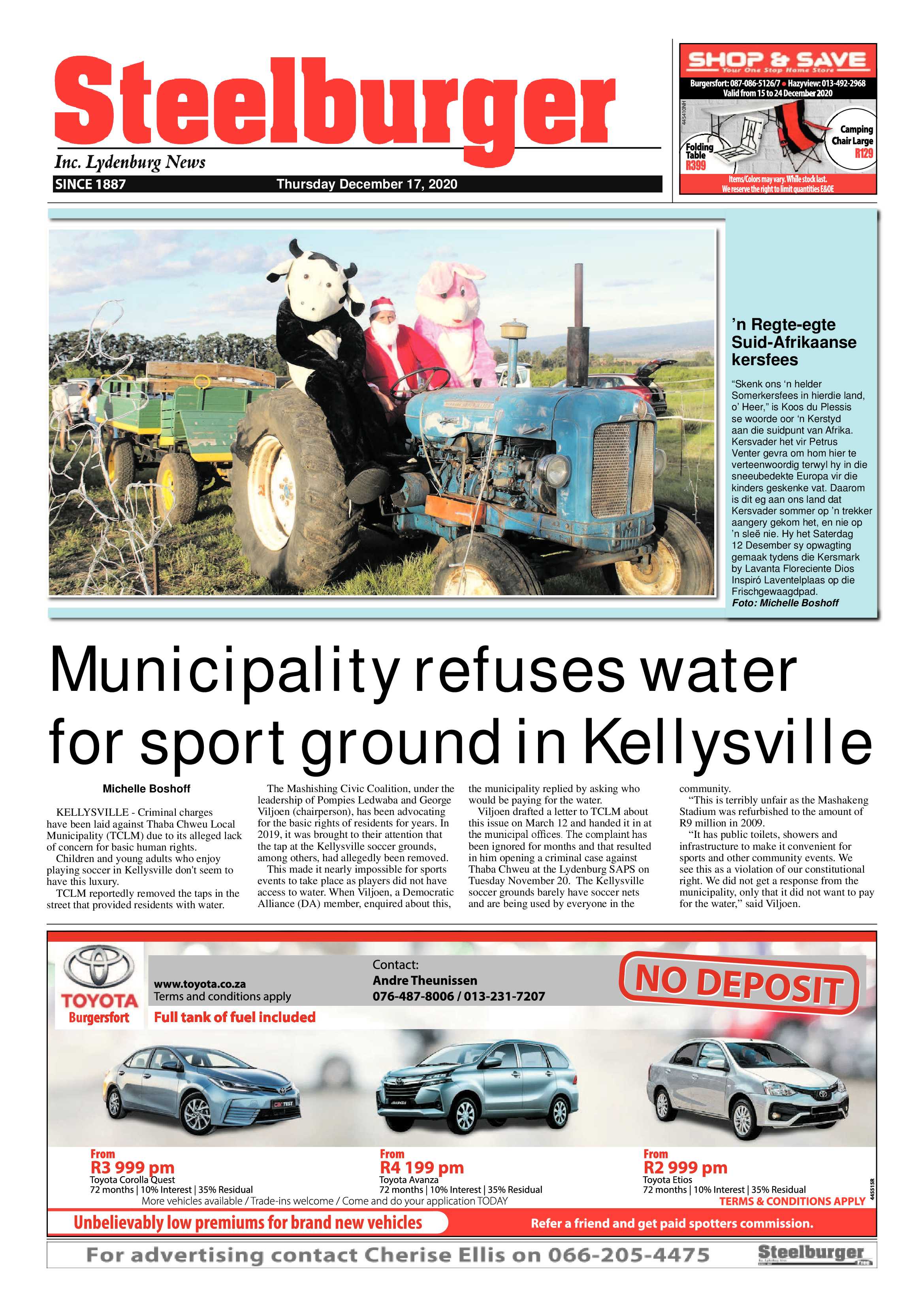 Steelburger News 17 December 2020 page 1