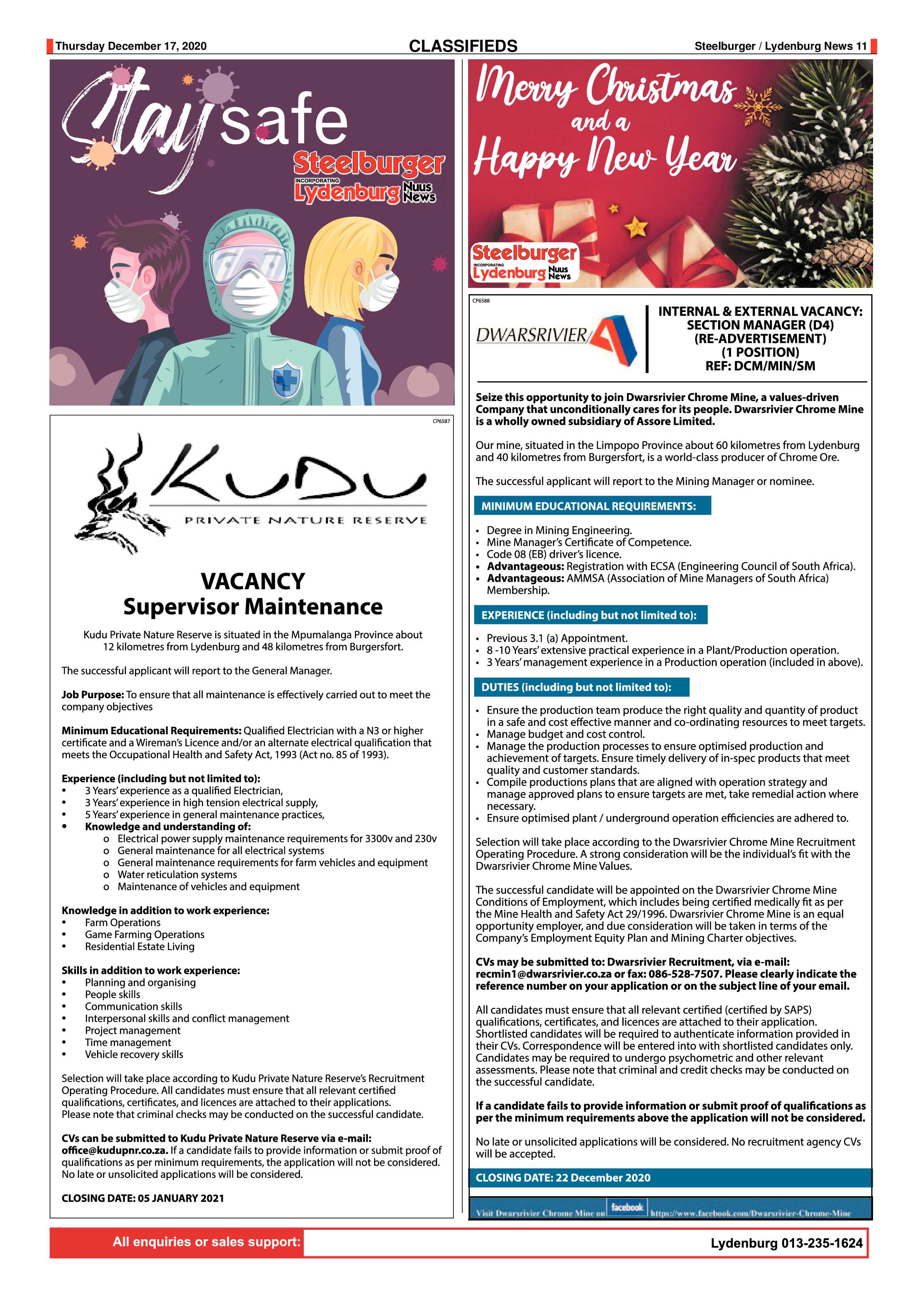 Steelburger News 17 December 2020 page 11