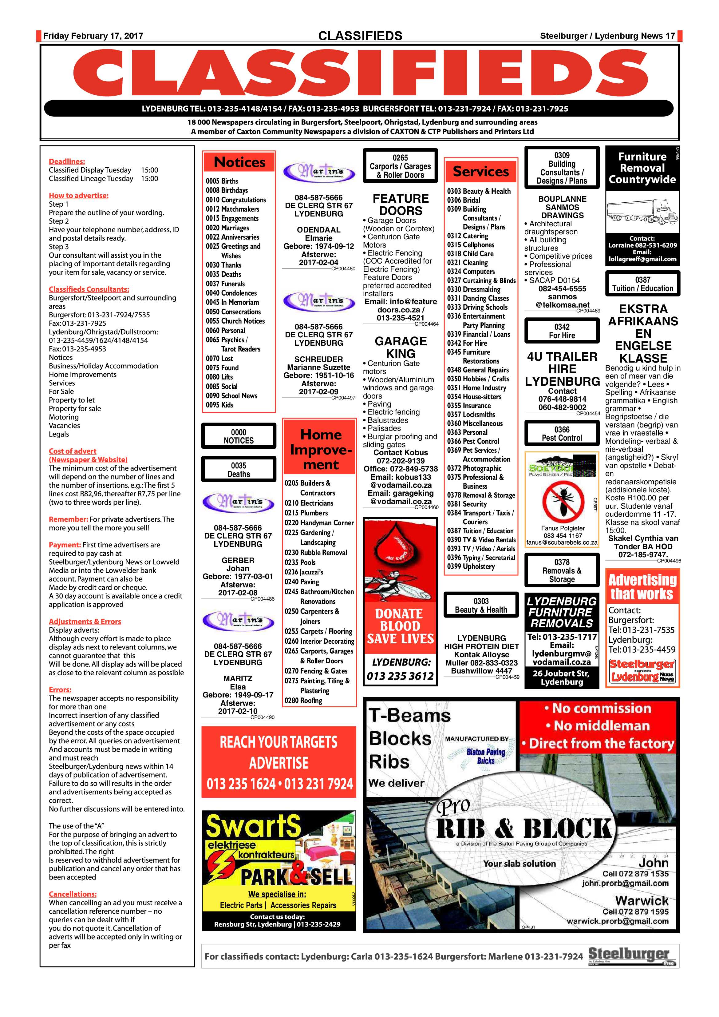 Steelburger News 17 February 2017 page 17