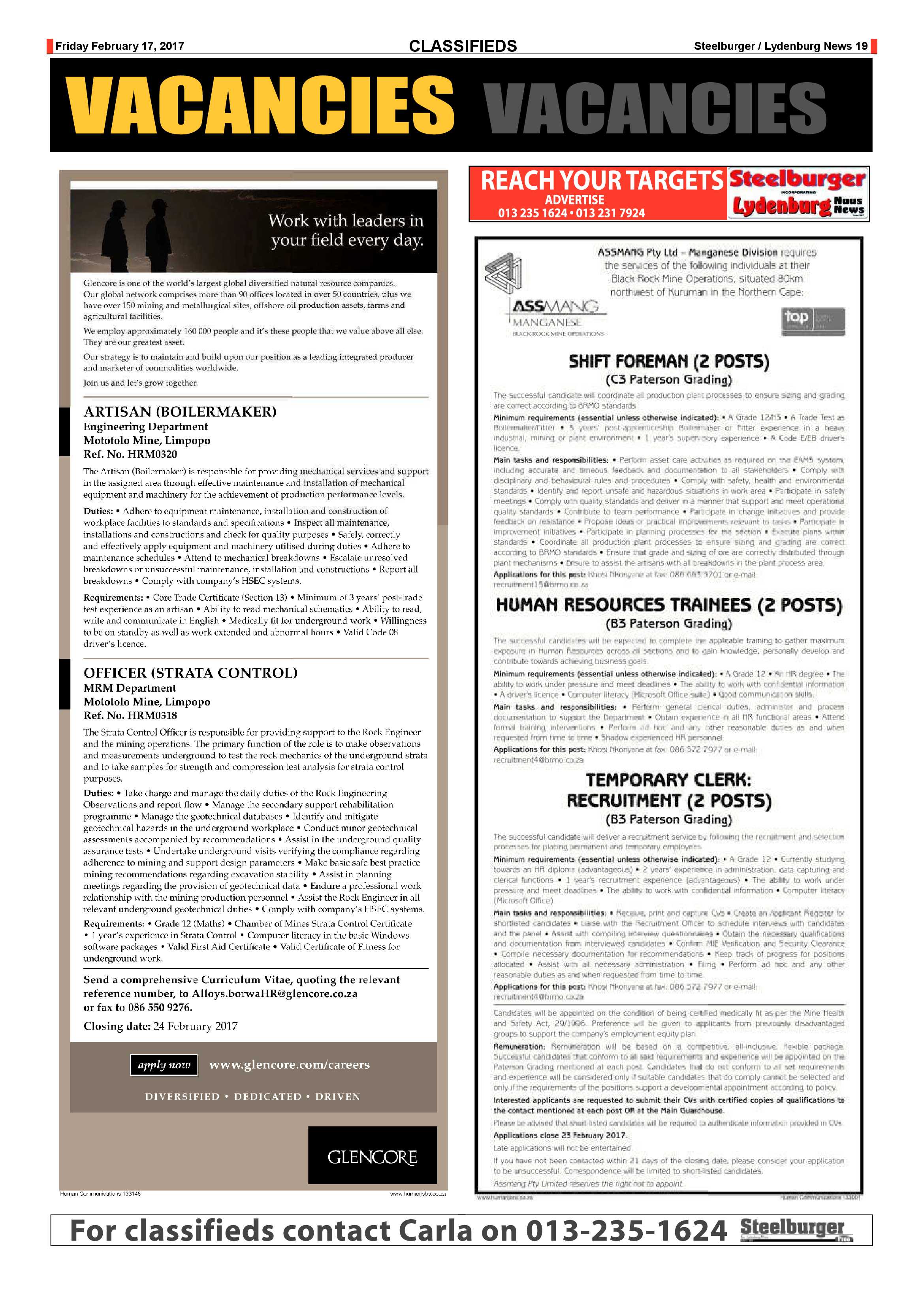 Steelburger News 17 February 2017 page 19