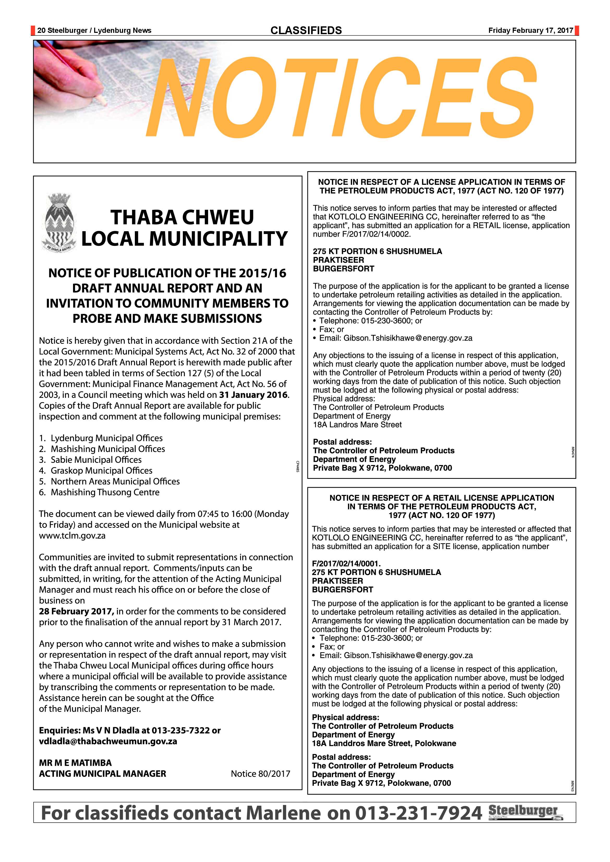 Steelburger News 17 February 2017 page 20