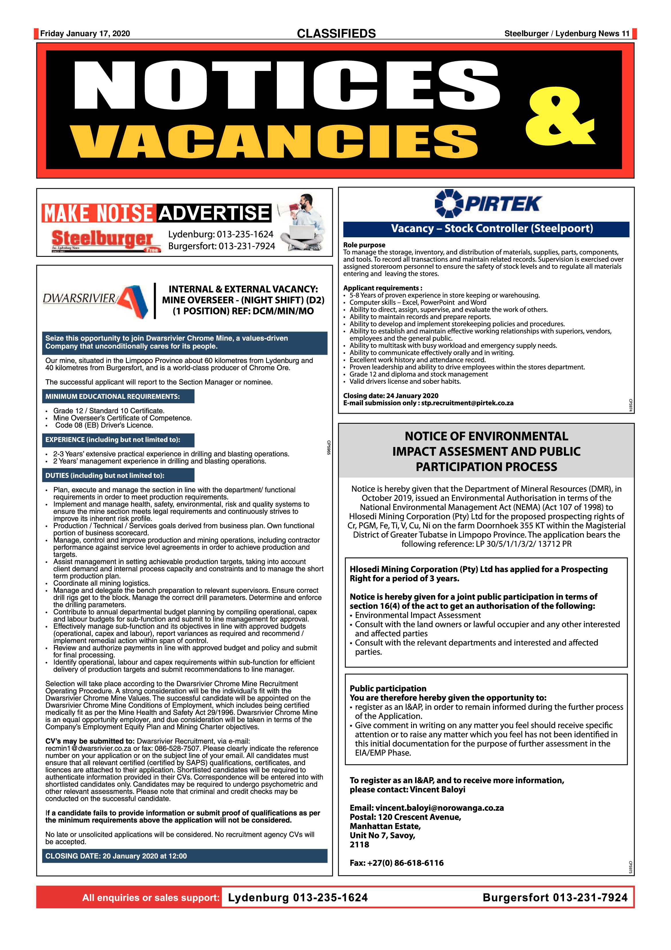 Steelburger News 17 January 2020 page 11