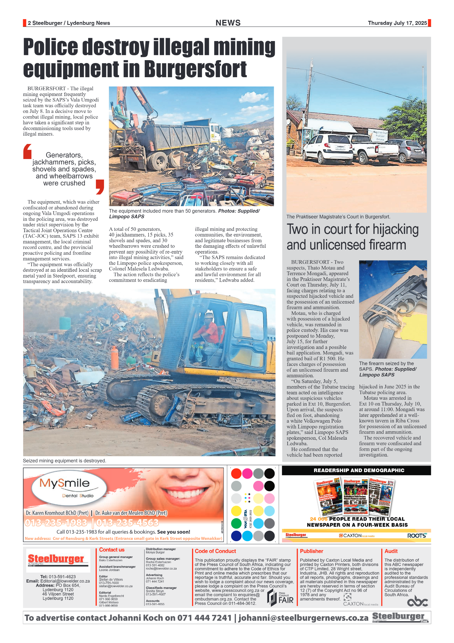 Steelburger News 17 July 2025 page 2