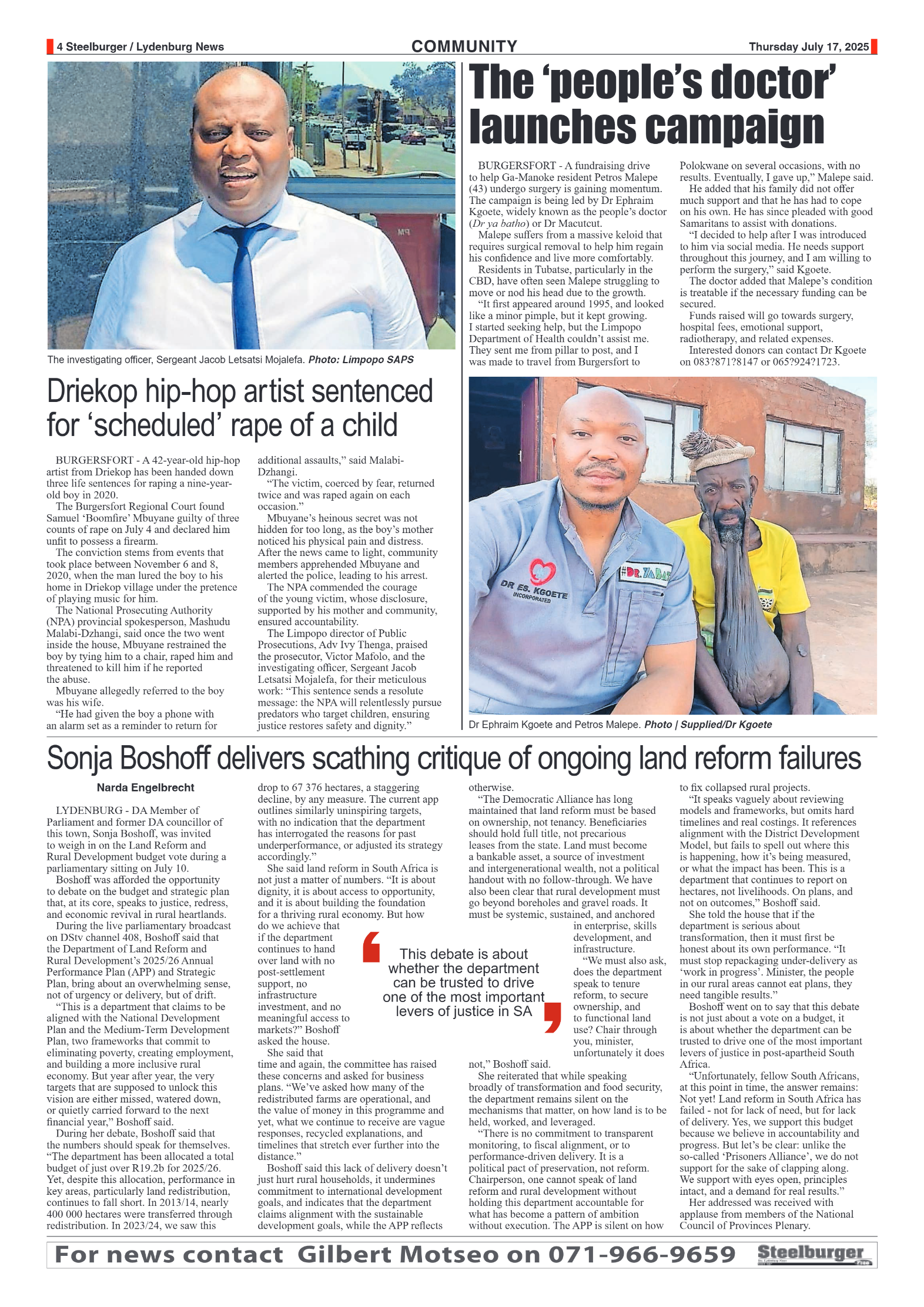 Steelburger News 17 July 2025 page 4