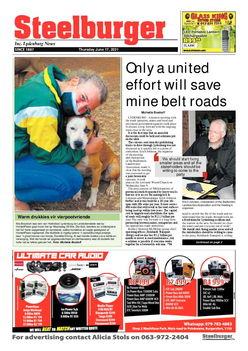 Steelburger News 17 June 2021 page 1