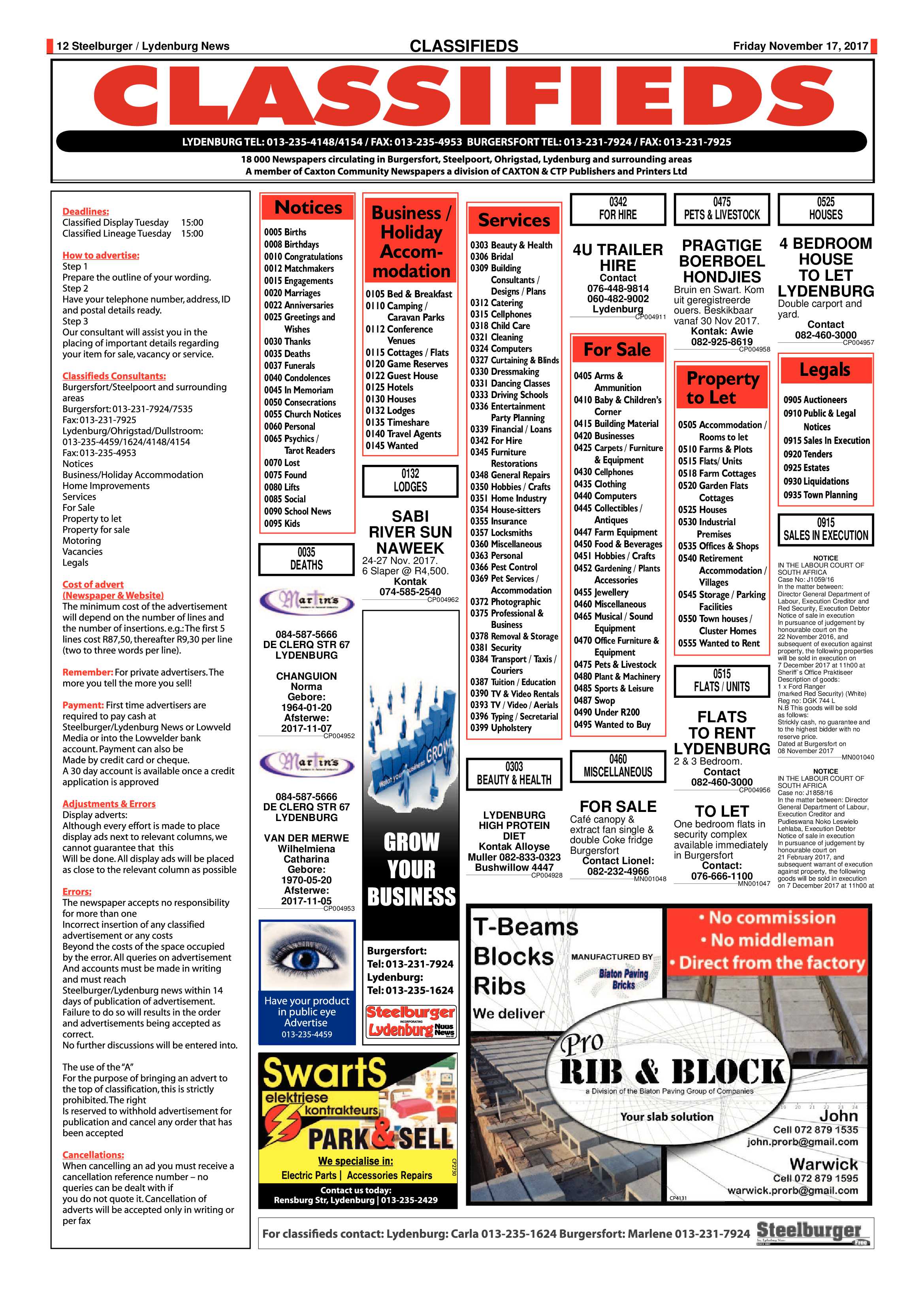 Steelburger News 17 November 2017 page 12