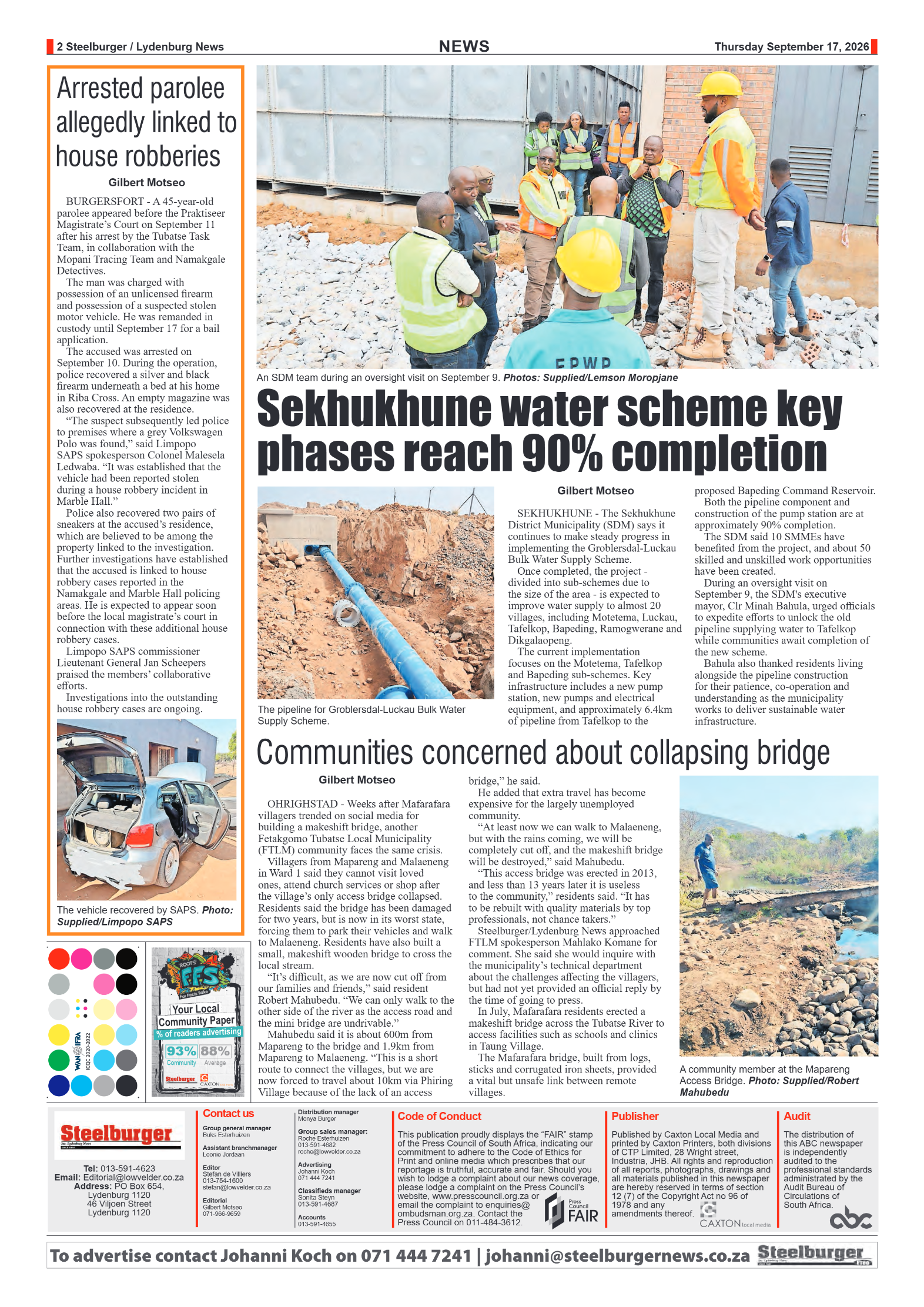 Steelburger News 17 September 2026 page 2