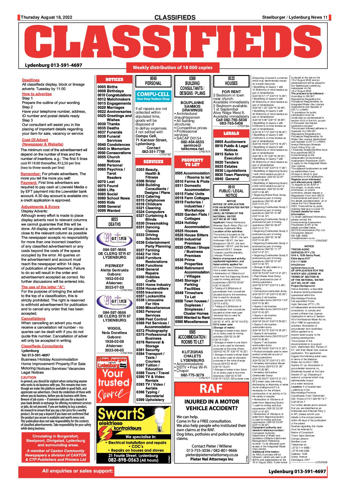 Steelburger News 18 August 2022 page 11