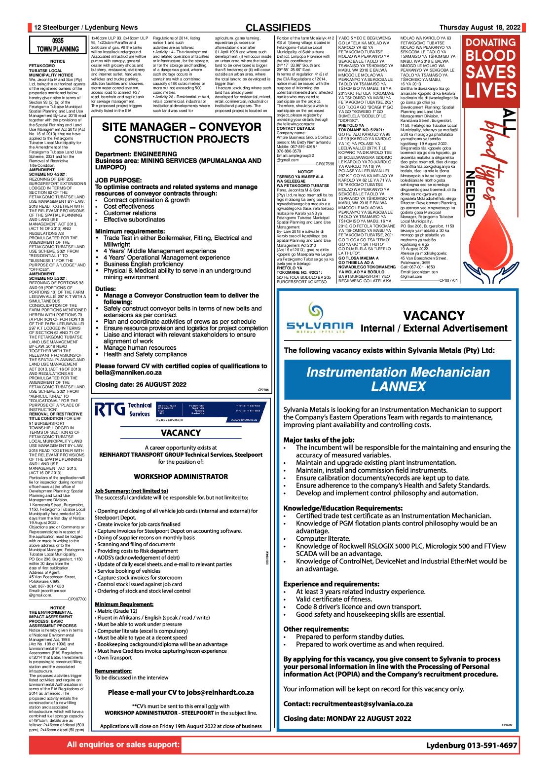 Steelburger News 18 August 2022 page 12