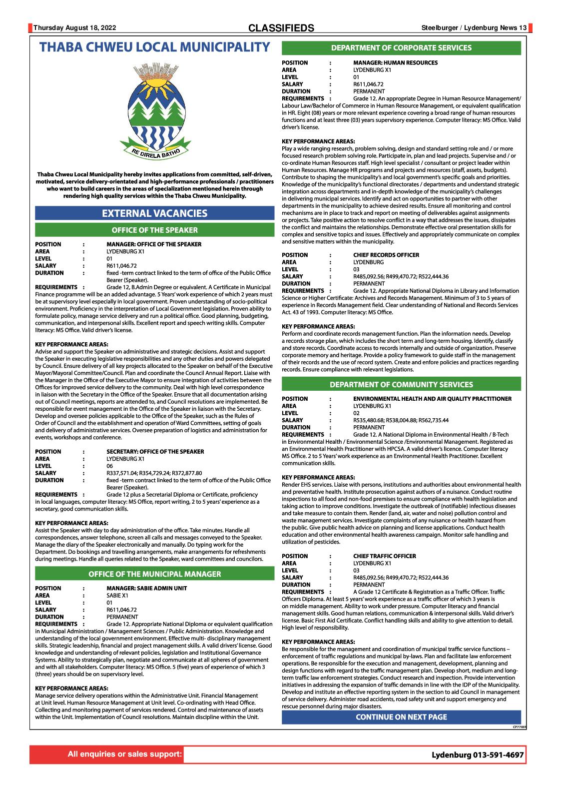 Steelburger News 18 August 2022 page 13