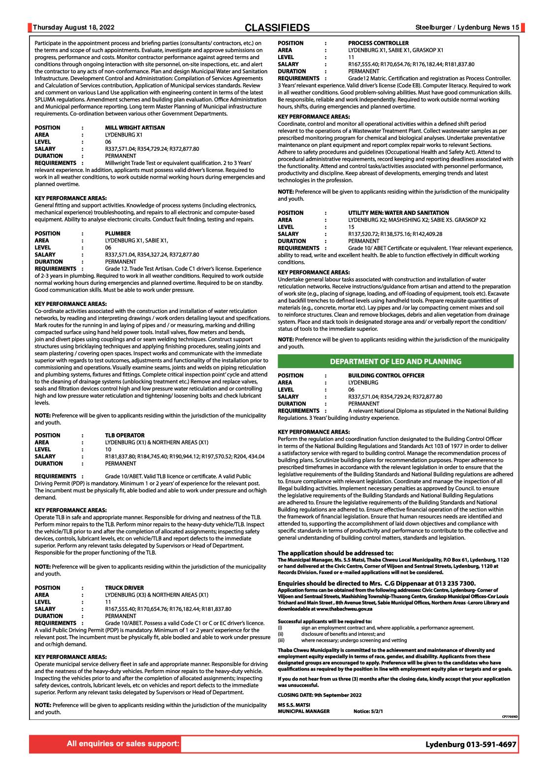 Steelburger News 18 August 2022 page 15