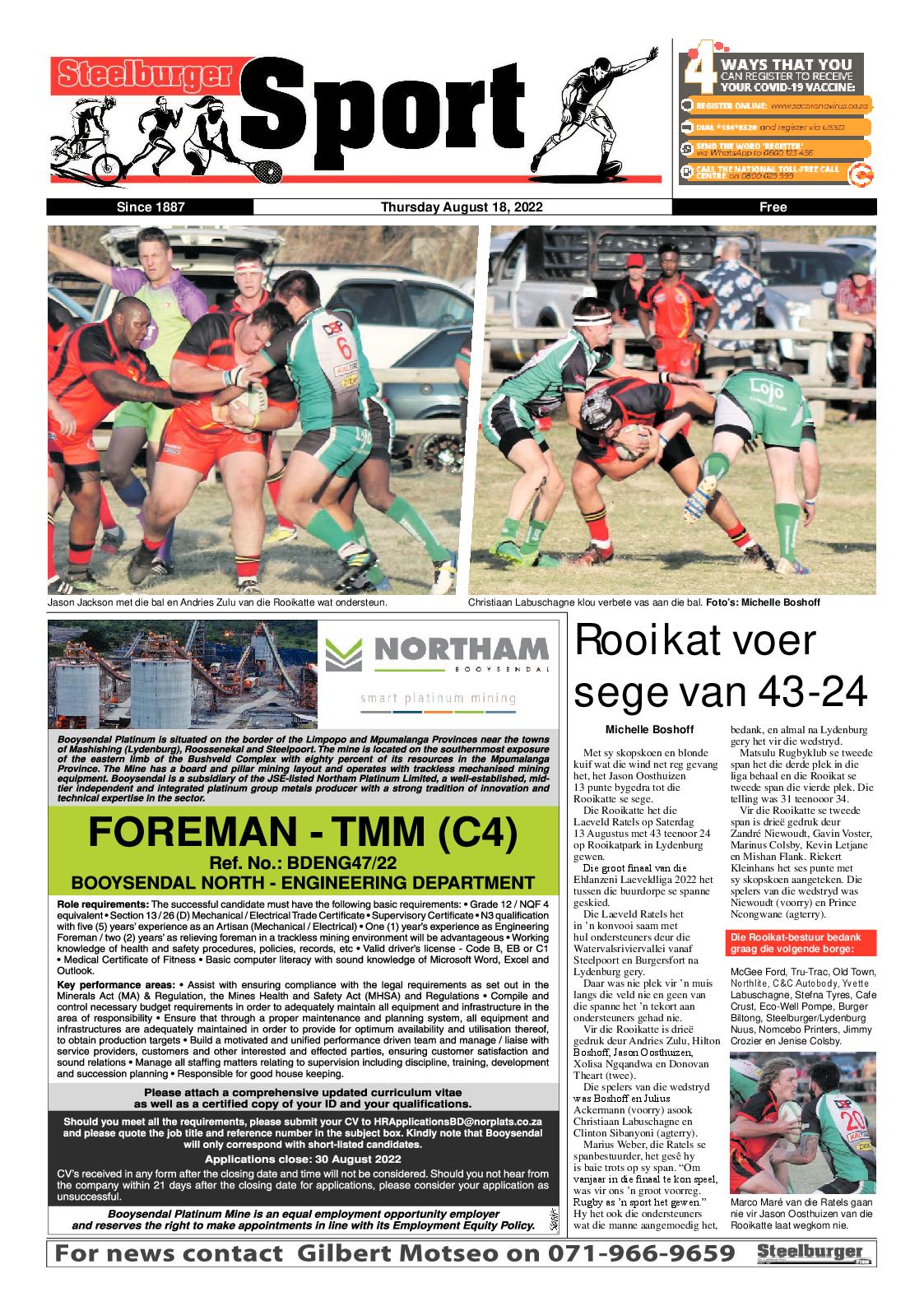 Steelburger News 18 August 2022 page 16