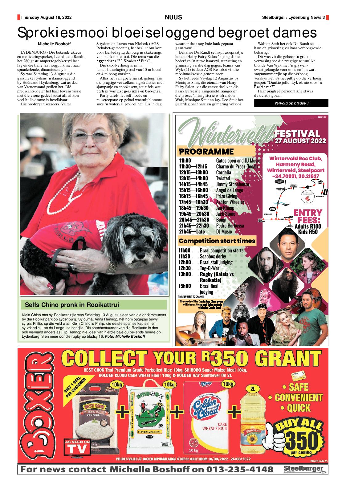 Steelburger News 18 August 2022 page 3