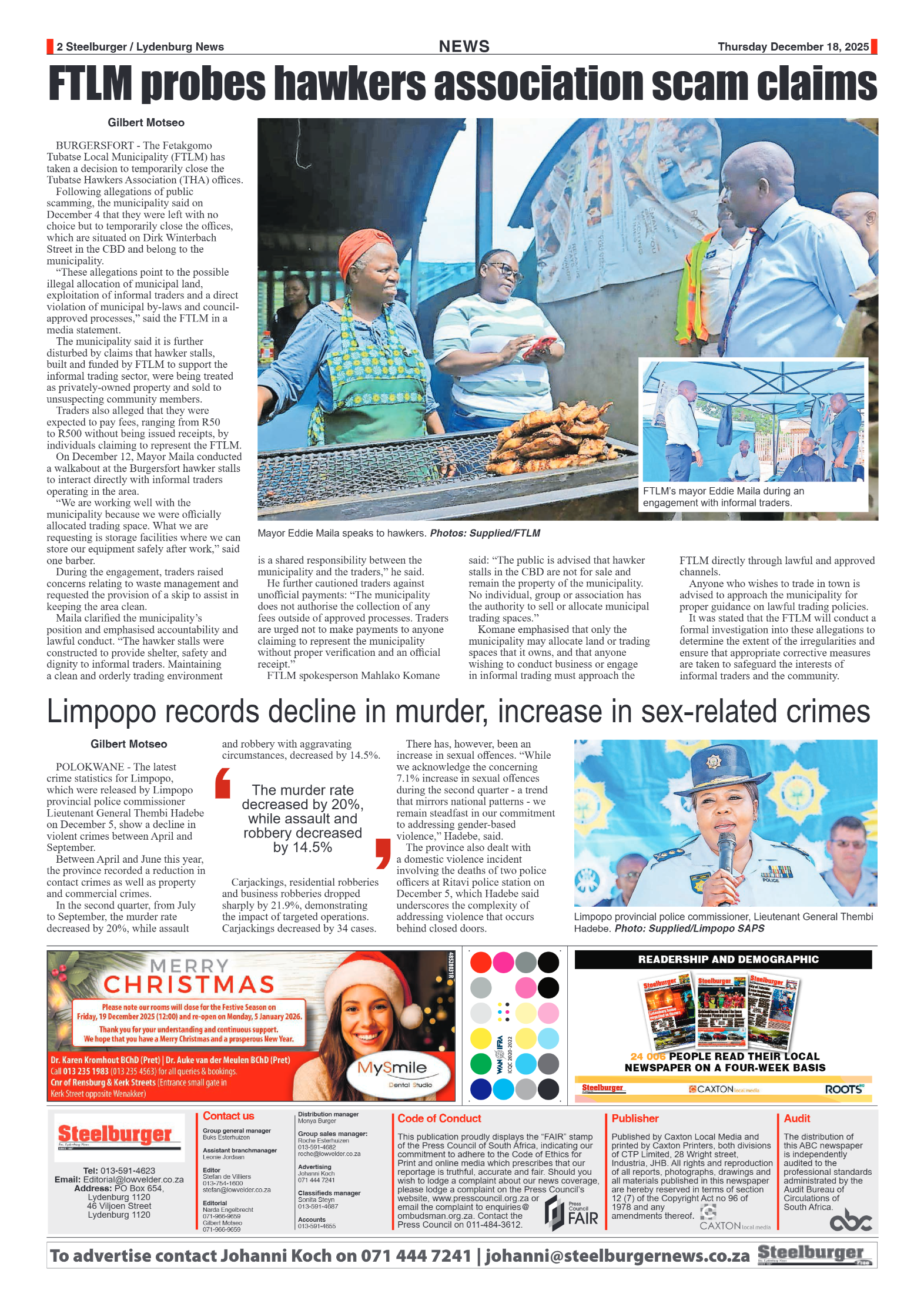 Steelburger News 18 December 2025 page 2