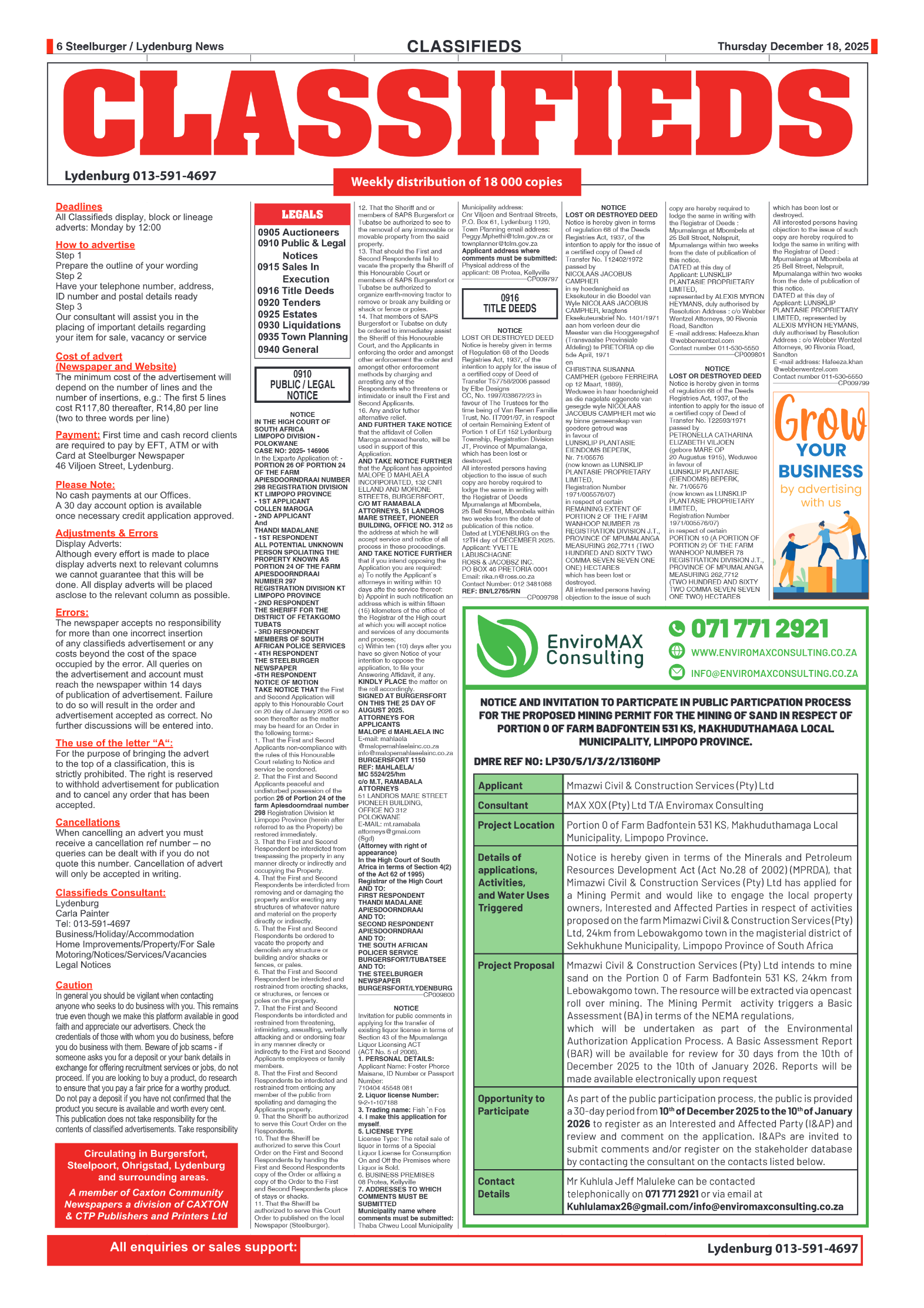 Steelburger News 18 December 2025 page 6