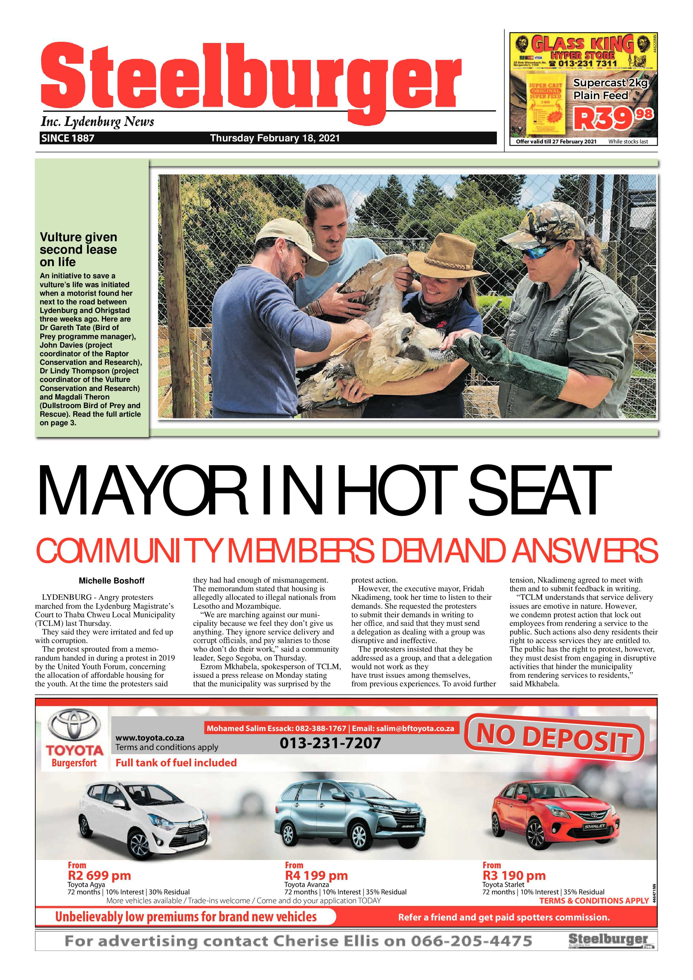 Steelburger News 18 February 2021 page 1