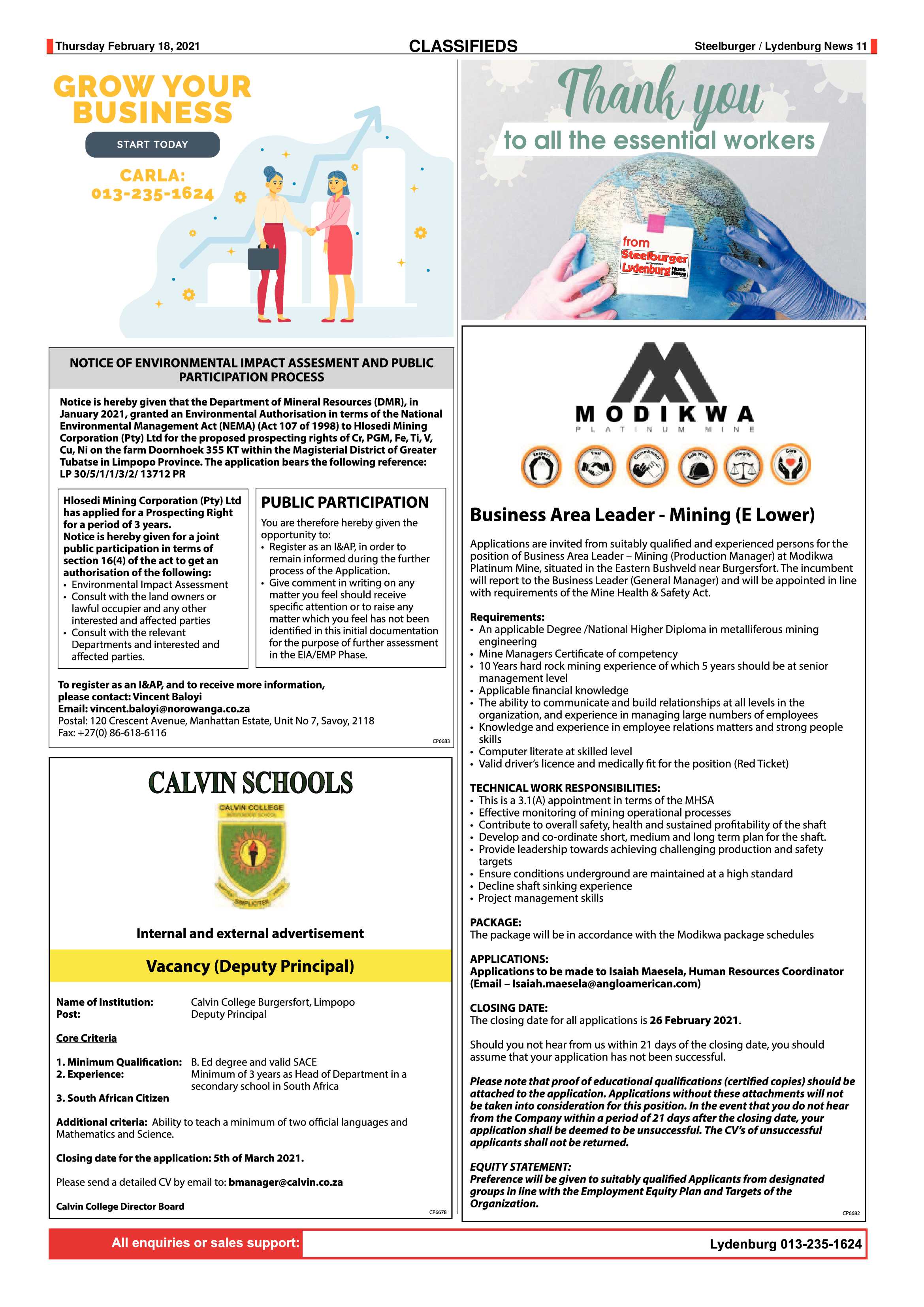 Steelburger News 18 February 2021 page 11