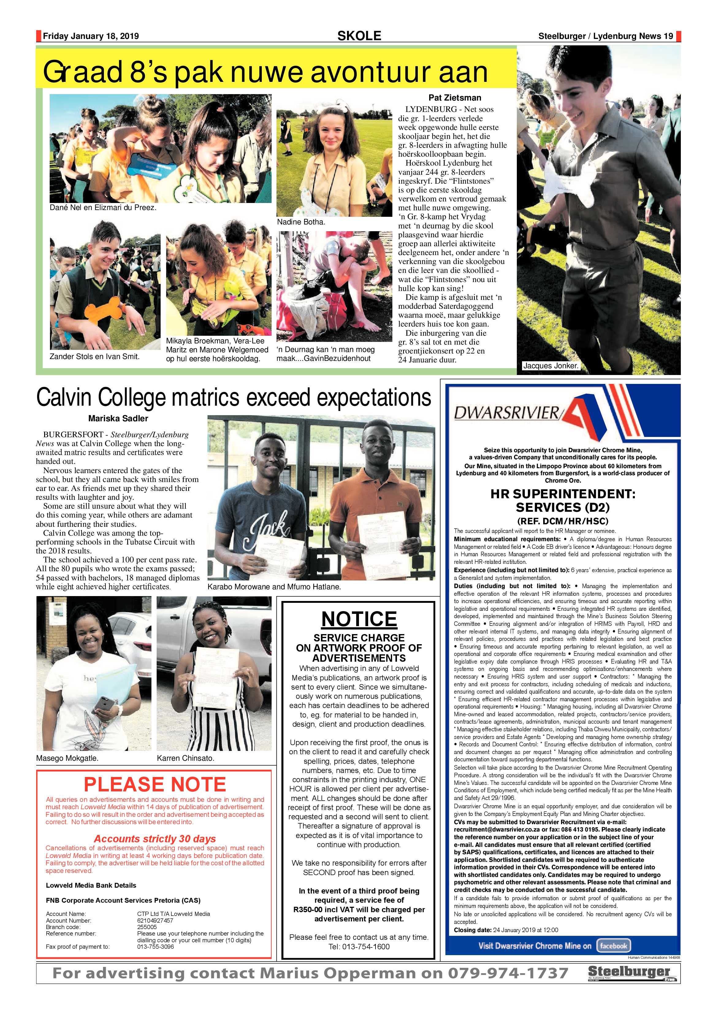 Steelburger News 18 January 2019 page 19