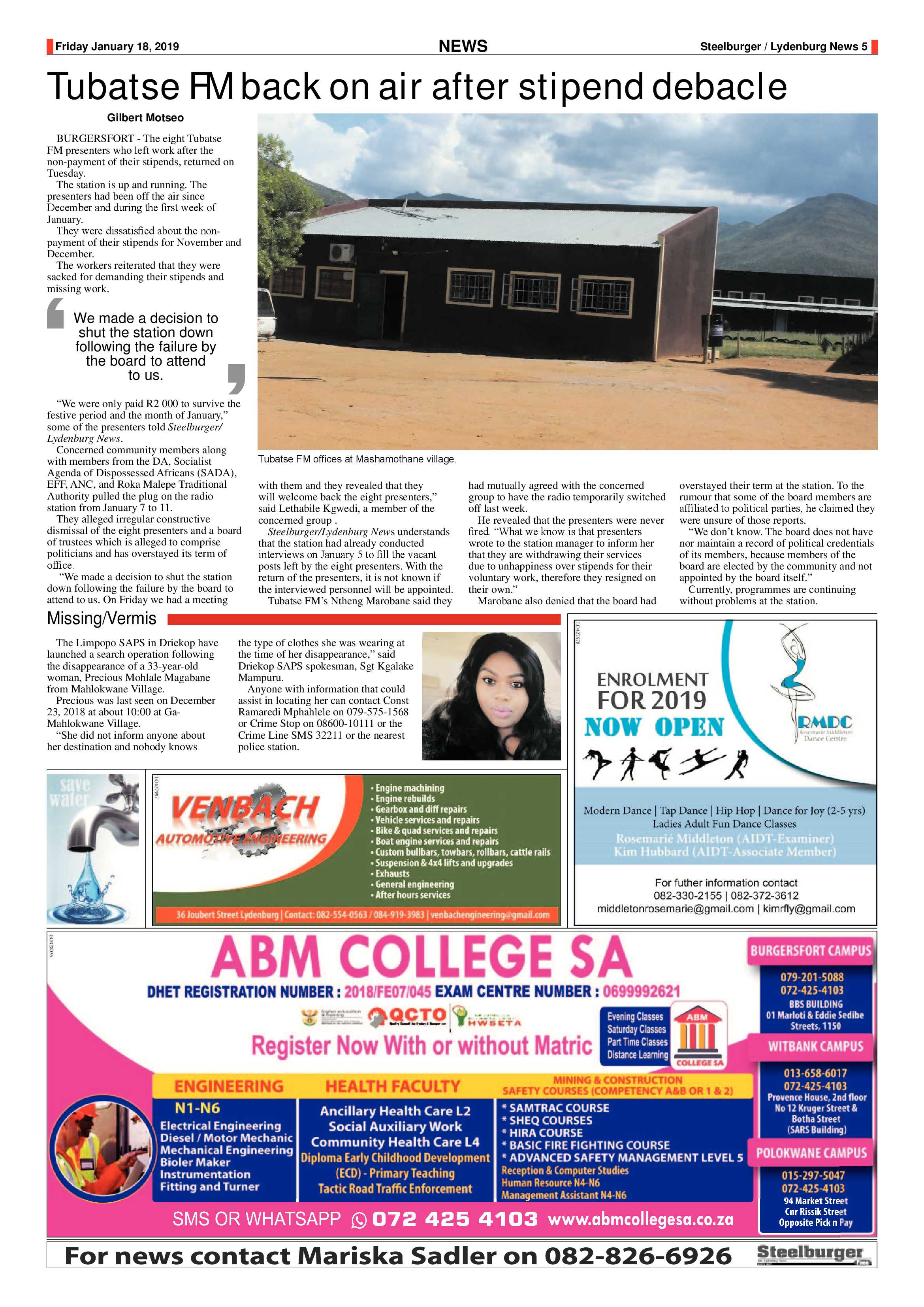 Steelburger News 18 January 2019 page 5
