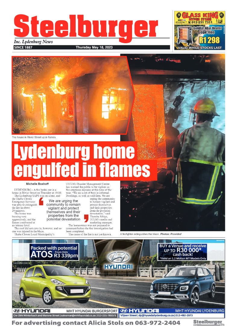 Steelburger News 18 May 2023 page 1