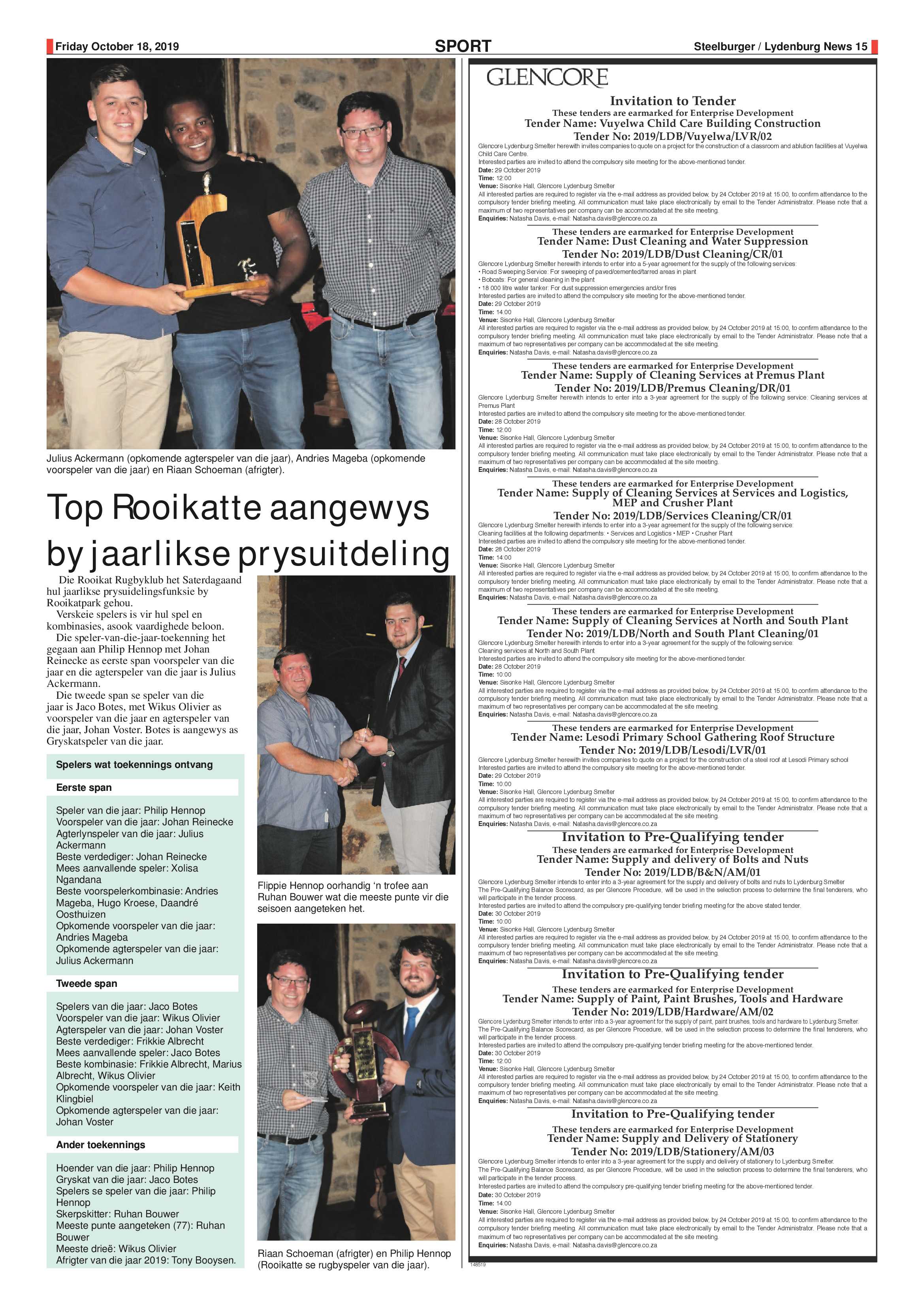 Steelburger News 18 October 2019 page 15